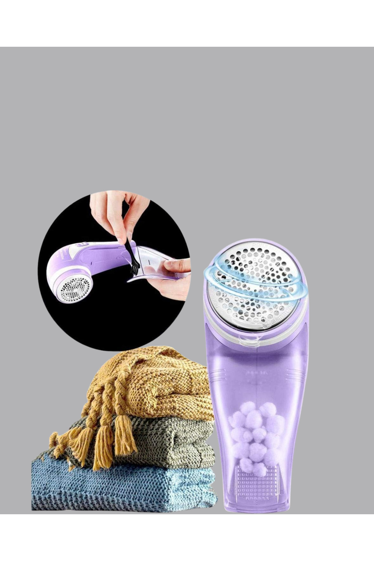 Pamuk Tiftik Tüy Temizleme Makinesi 5W – 3 Bıçaklı Sistem - Lisin