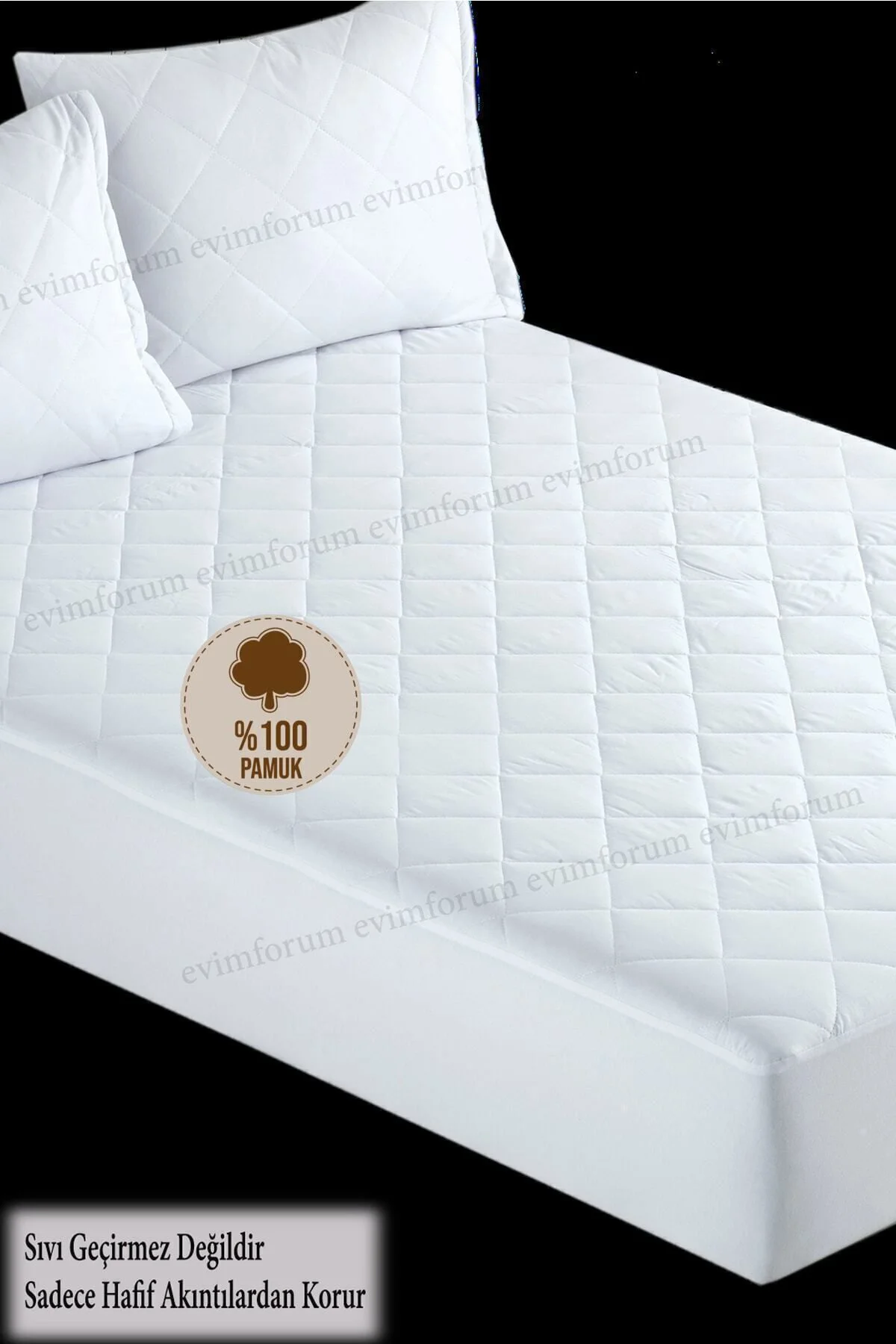 Pamukkale Alez Kapitone Fitted Yatak Koruyucu %100 Pamuk Alez (16