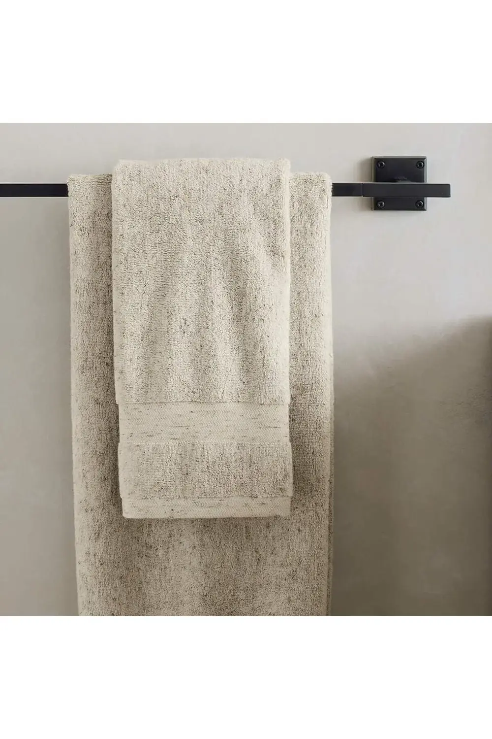 Pamuklu 50x90-70x140 cm 2'li Takım Havlu Seti Çeyizlik Bej 395519