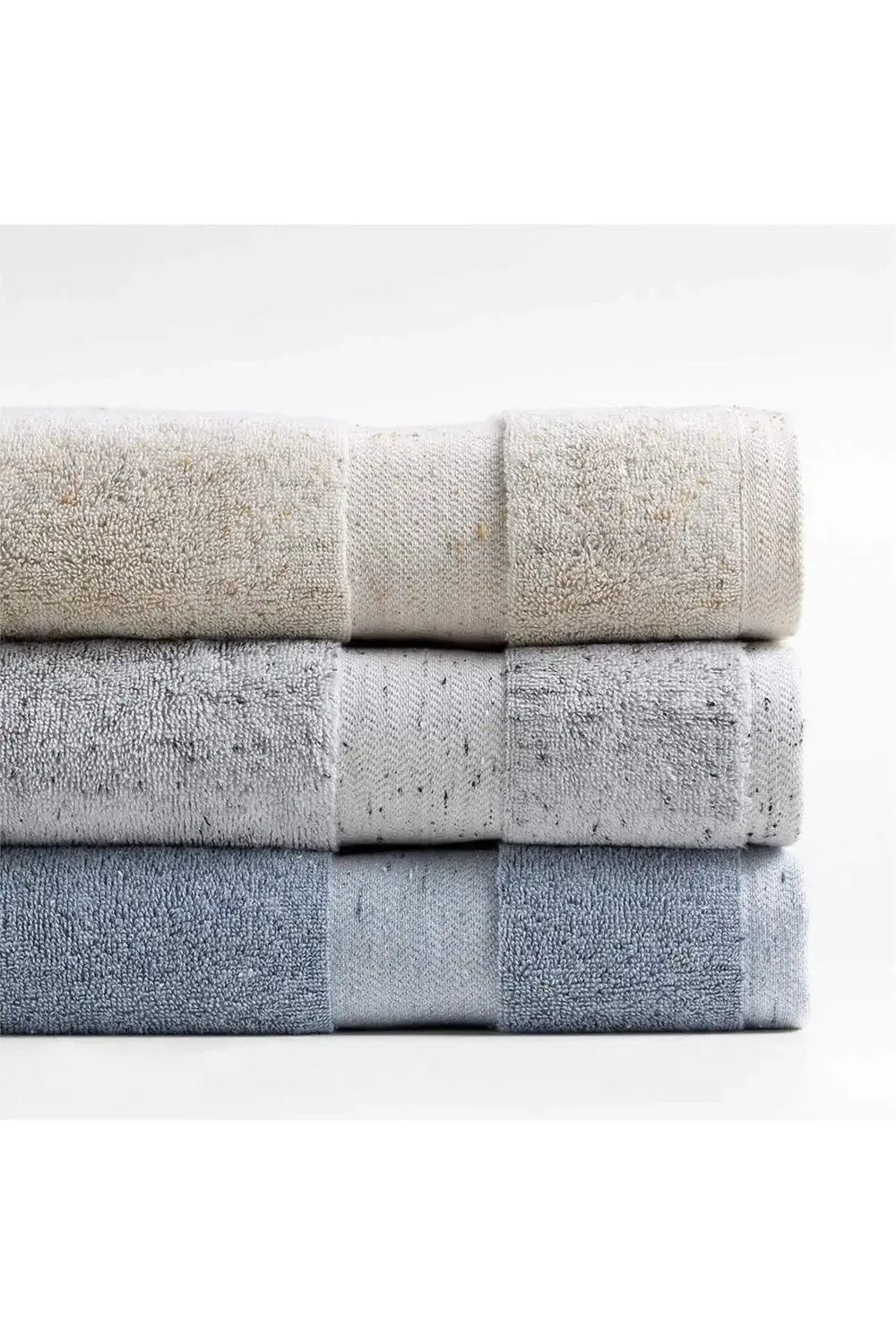 Pamuklu 50x90-70x140 cm 2'li Takım Havlu Seti Çeyizlik Bej 395519