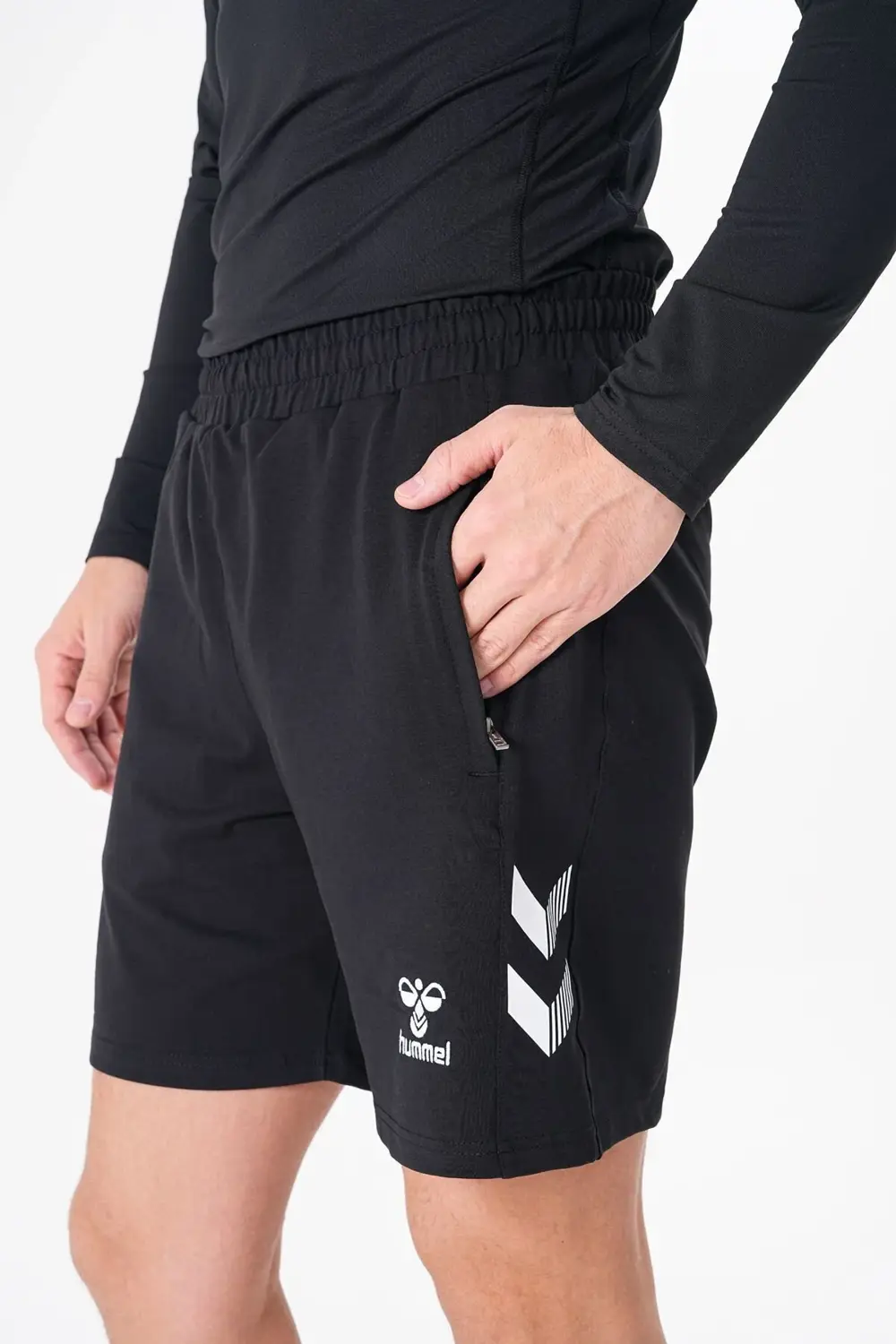 Pamuklu Cepli Günlük Ve Ders Şortu Siyah