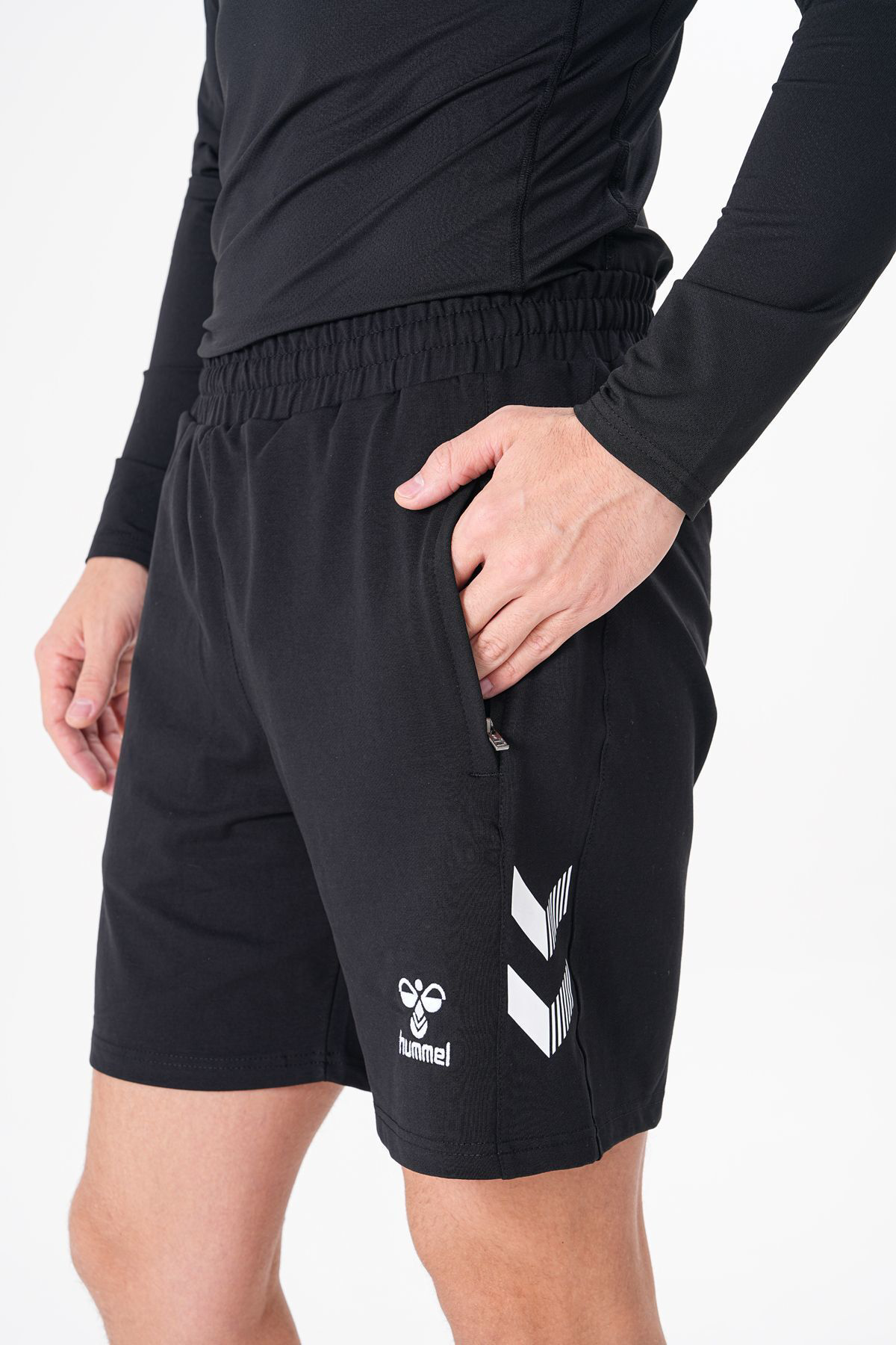 Hummel Pamuklu Cepli Günlük Ve Ders Şortu Siyah