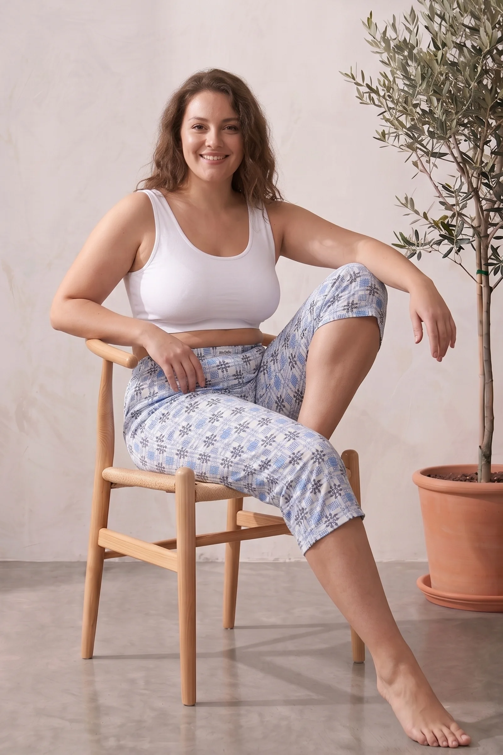 Pamuklu Desenli Büyük Beden Bermuda Kapri, Mavi - Gri, 2XL Pamuklu Desenli Büyük Beden Bermuda Kapri, Mavi - Gri, 2XL Fiyatı, Yorumları ve Özellikleri