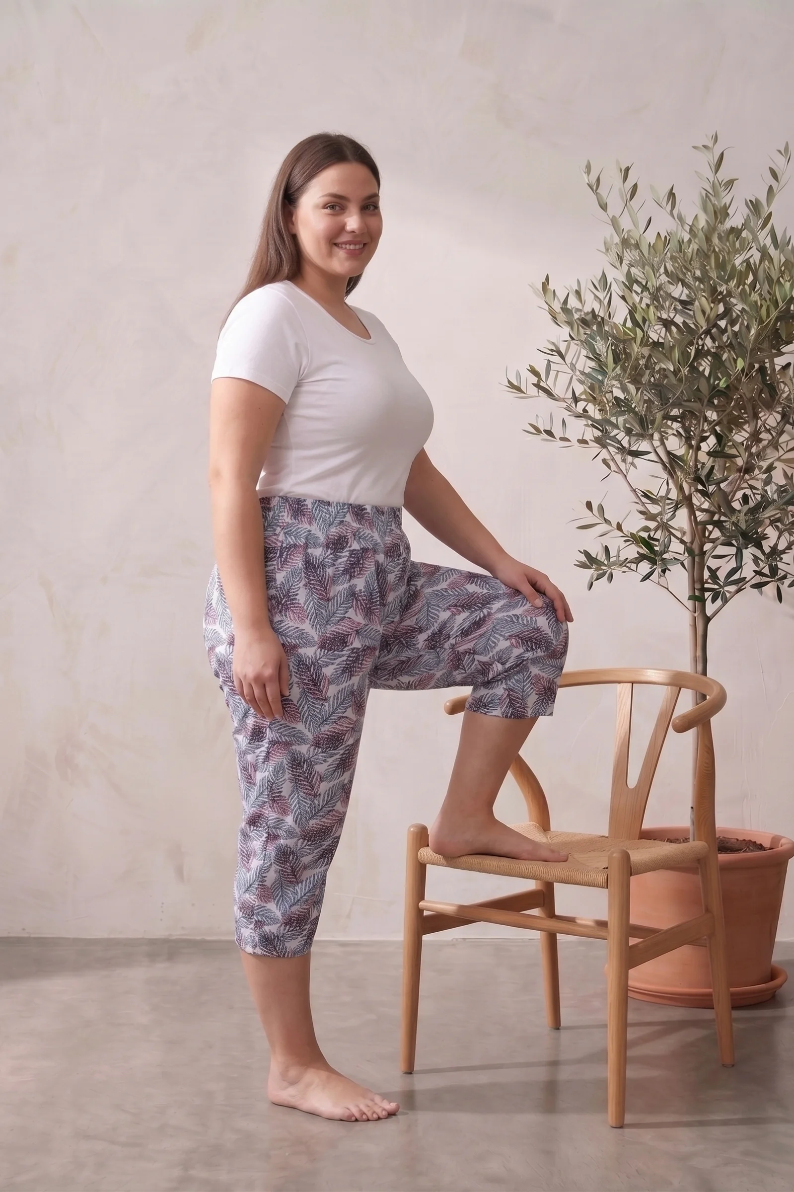 Pamuklu Desenli Büyük Beden Bermuda Kapri, Lacivert, 2XL Fiyatı, Yorumları ve Özellikleri