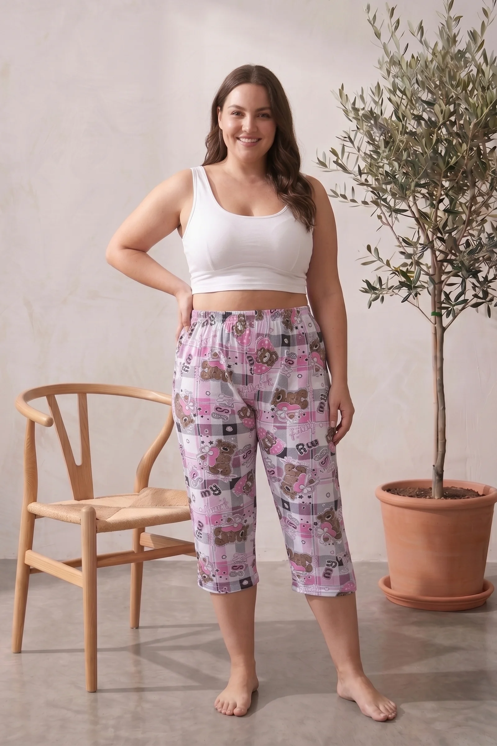 Pamuklu Desenli Büyük Beden Bermuda Kapri, Pembe - Beyaz, 4XL Pamuklu Desenli Büyük Beden Bermuda Kapri, Pembe - Beyaz, 4XL Fiyatı, Yorumları ve Özellikleri