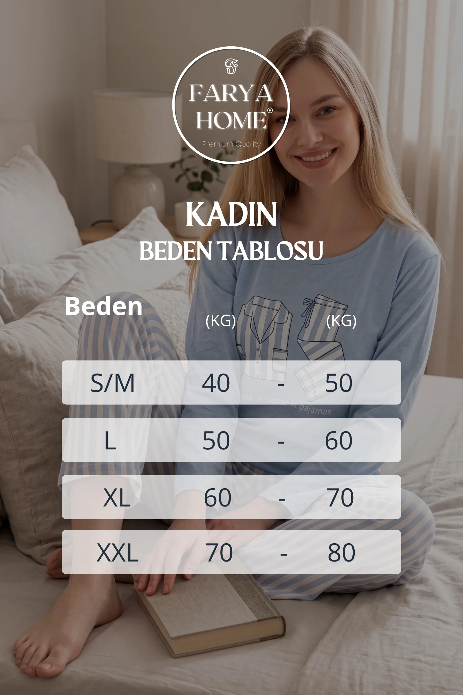 Pamuklu Desenli Uzun Kollu Kadın Pijama Takımı, Mavi, M Fiyatı, Yorumları ve Özellikleri