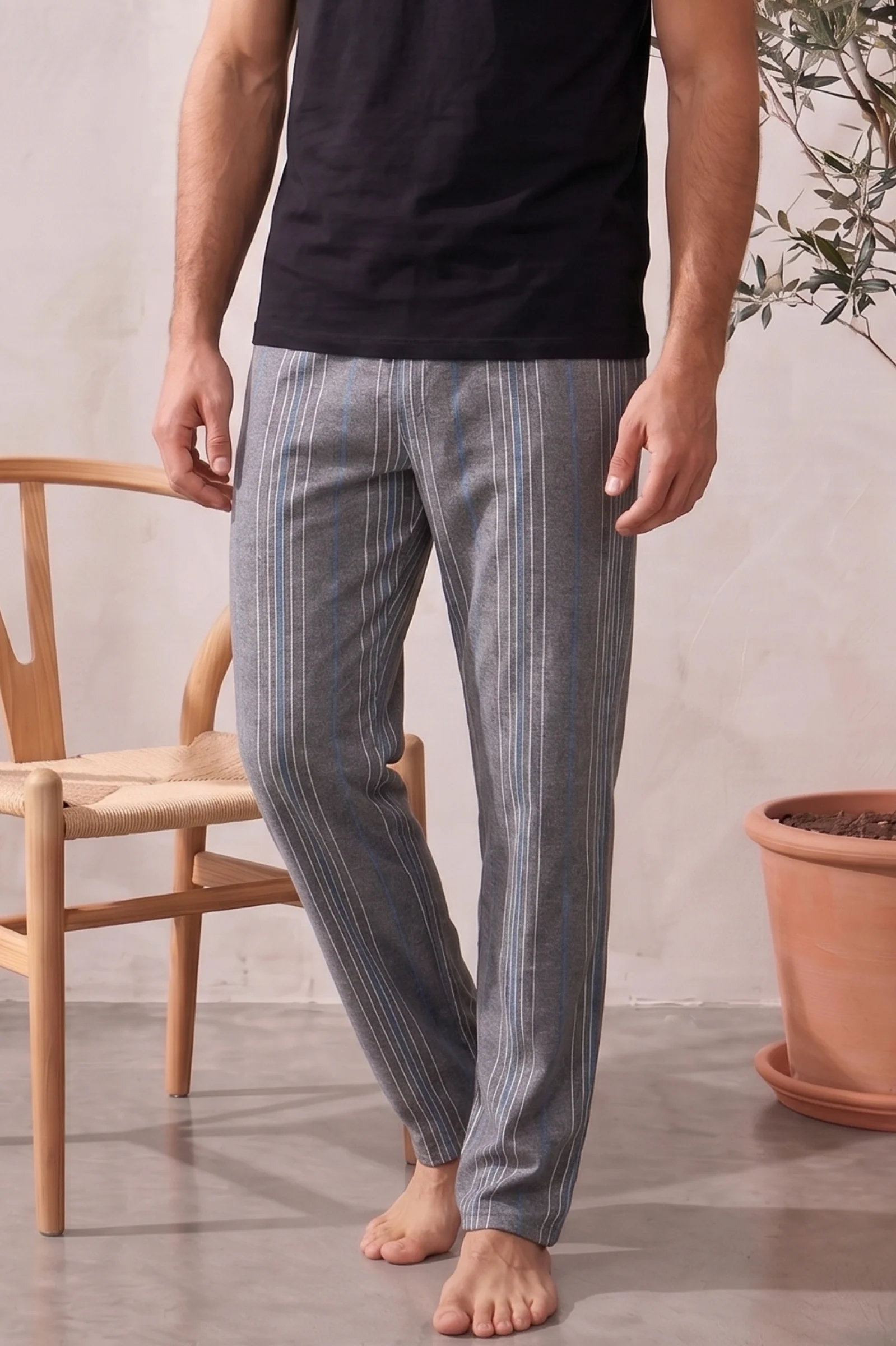 Pamuklu Ekose Kareli Yazlık Erkek Pijama Altı Pantolon, Mavi - Gri, L Pamuklu Ekose Kareli Yazlık Erkek Pijama Altı Pantolon, Mavi - Gri, L Fiyatı, Yorumları ve Özellikleri