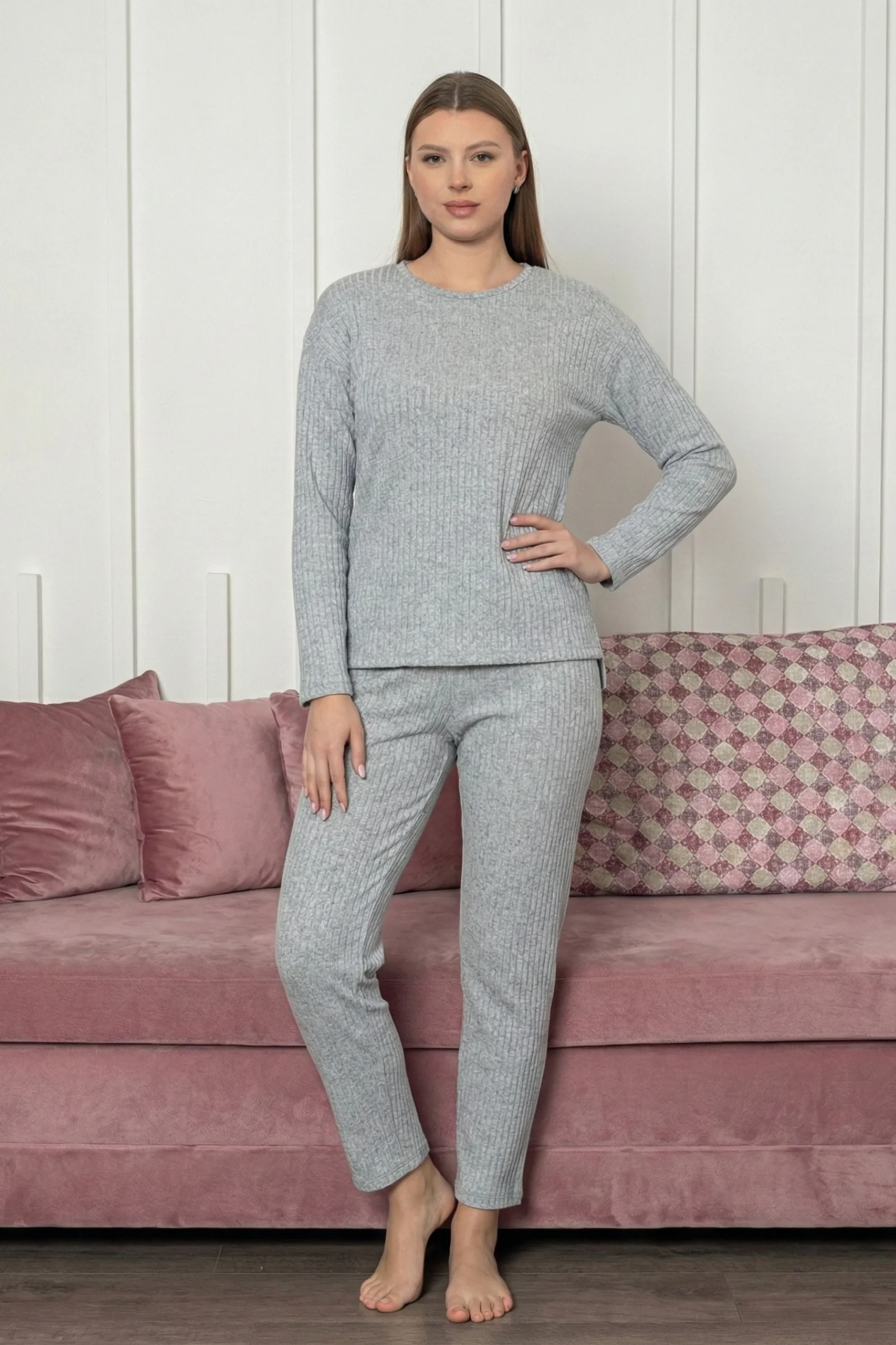 Pamuklu Kalın Kışlık İnterlok Şeritli Uzun Kollu Örme Pijama Takımı, Gri, L Pamuklu Kalın Kışlık İnterlok Şeritli Uzun Kollu Örme Pijama Takımı, Gri, L Fiyatı, Yorumları ve Özellikleri