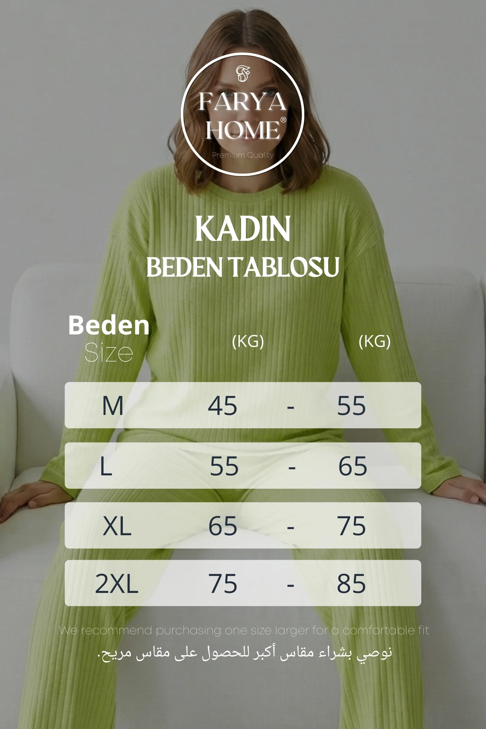 Pamuklu Kalın Kışlık İnterlok Şeritli Uzun Kollu Örme Pijama Takımı, Fıstık Yeşili, M Fiyatı, Yorumları ve Özellikleri