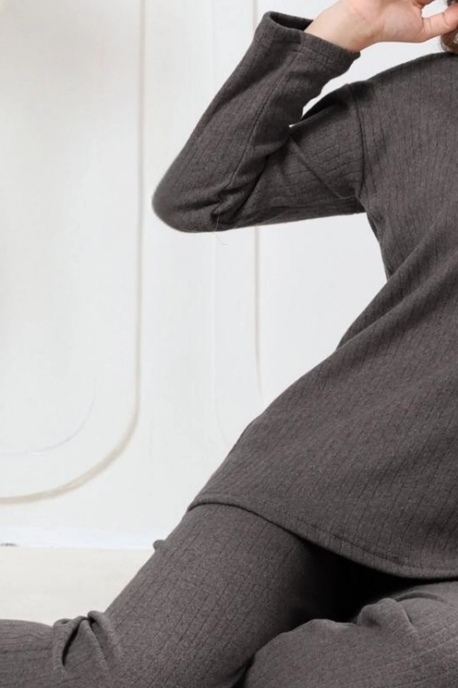 Pamuklu Kalın Kışlık İnterlok Şeritli Uzun Kollu Örme Pijama Takımı, Antrasit, XL Fiyatı, Yorumları ve Özellikleri