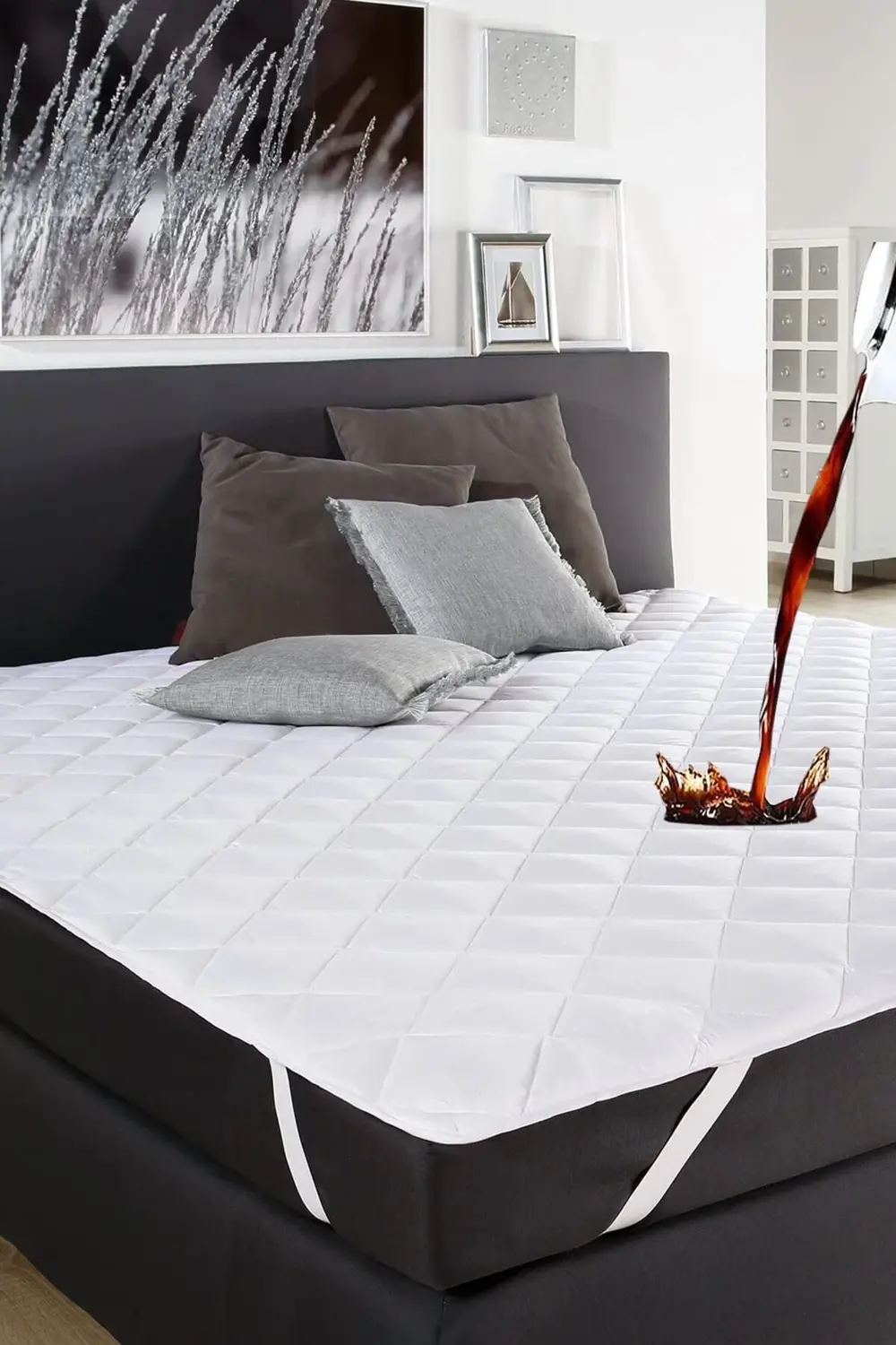 Pamuklu Kapitone Lastikli Sıvı Geçirmez Yatak Koruyucu Alez (10 E