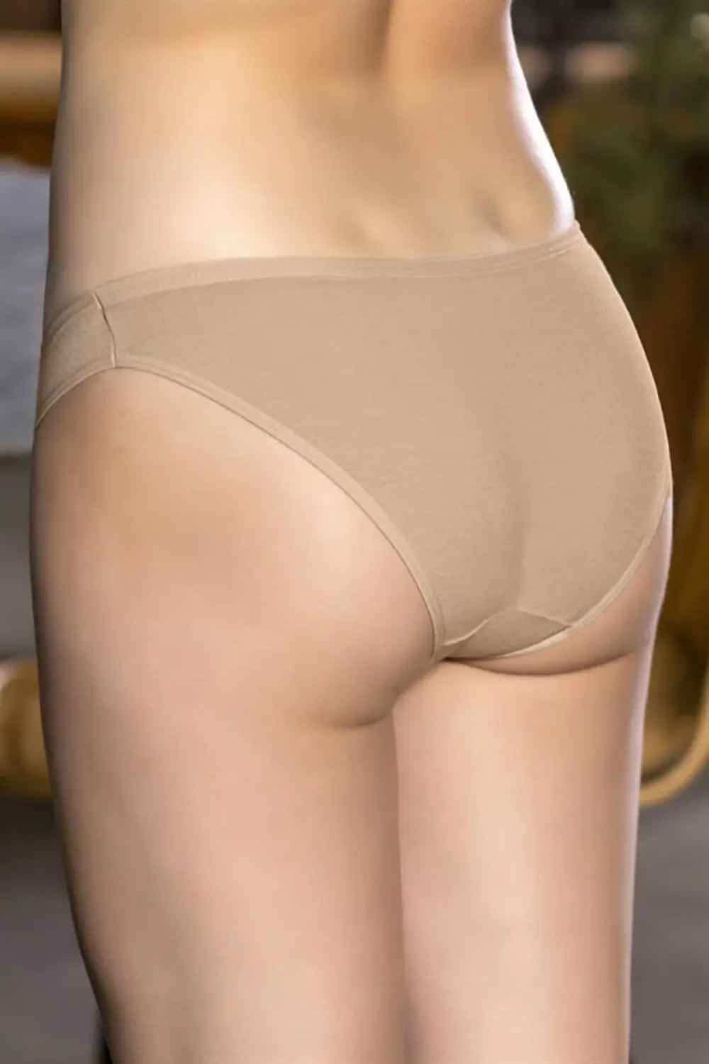 Pamuklu Slip Külot (karışık) Siyah-beyaz-ten (brf2964)