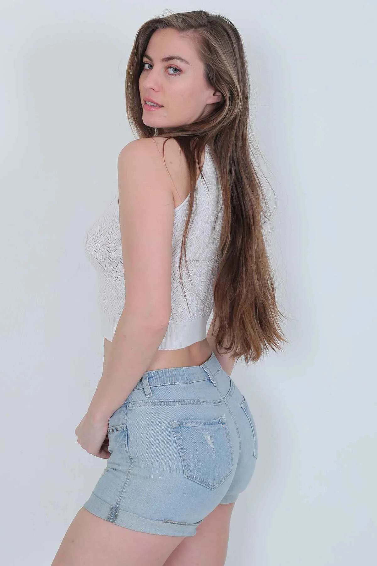 Pamuklu Triko Crop