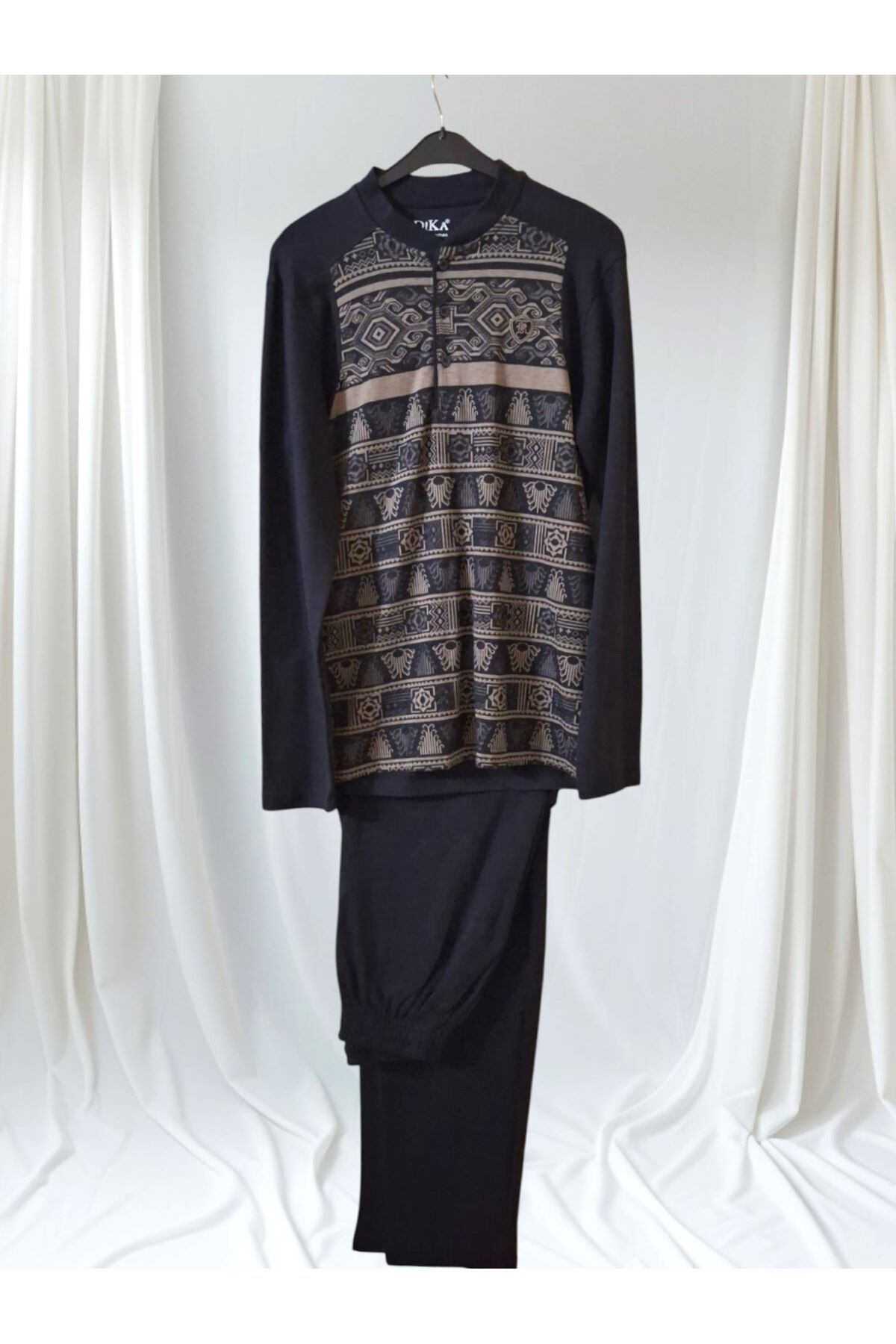 Pamuklu Uzun Kol Erkek Pijama Takımı