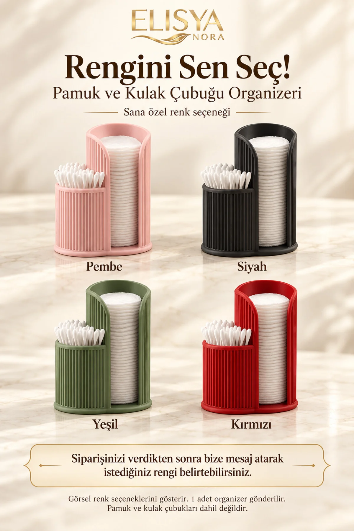 Pamukluk ve Kulak Çubuğu Organizeri İki Bölmeli Banyo Düzenleyici Pamukluk ve Kulak Çubuğu Organizeri İki Bölmeli Banyo Düzenleyici - Görsel 4