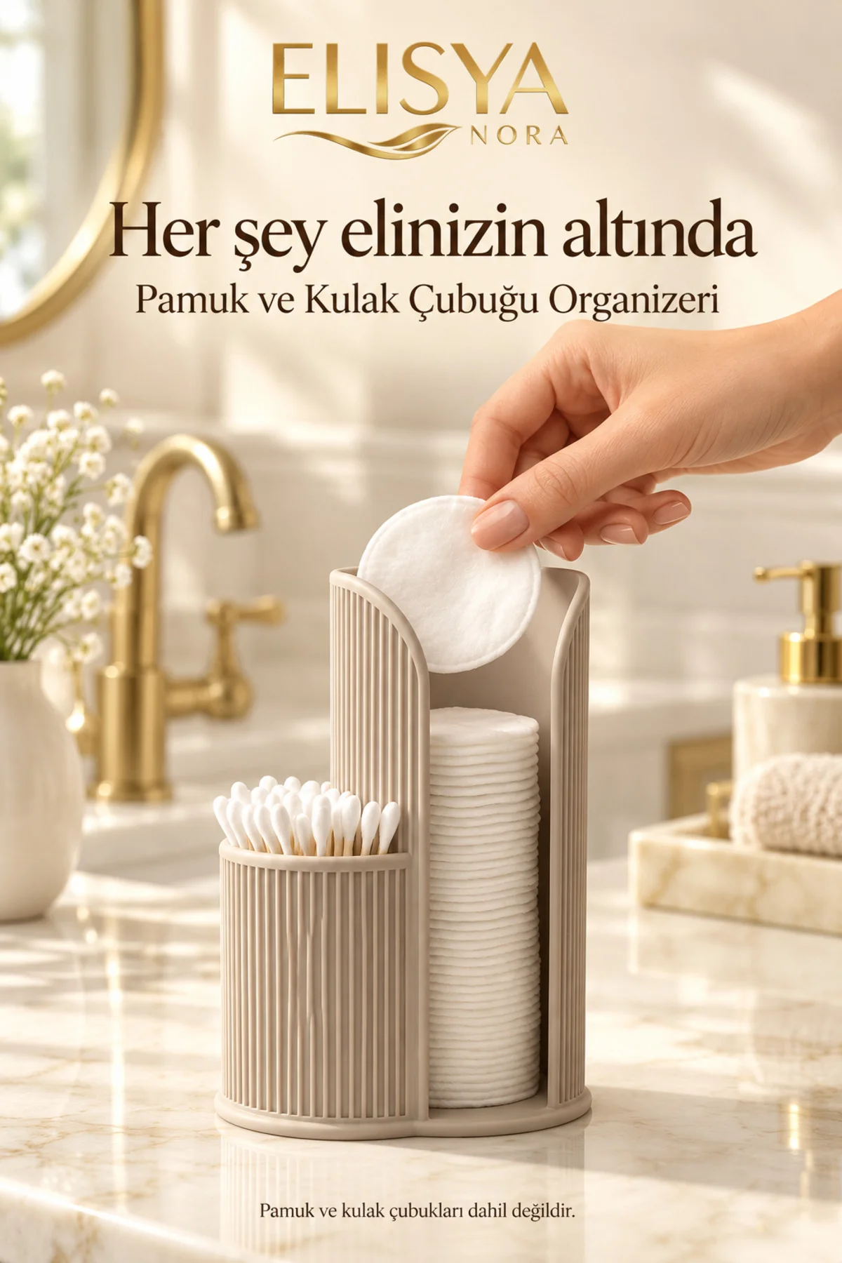Pamukluk ve Kulak Çubuğu Organizeri İki Bölmeli Banyo Düzenleyici Pamukluk ve Kulak Çubuğu Organizeri İki Bölmeli Banyo Düzenleyici - Görsel 2