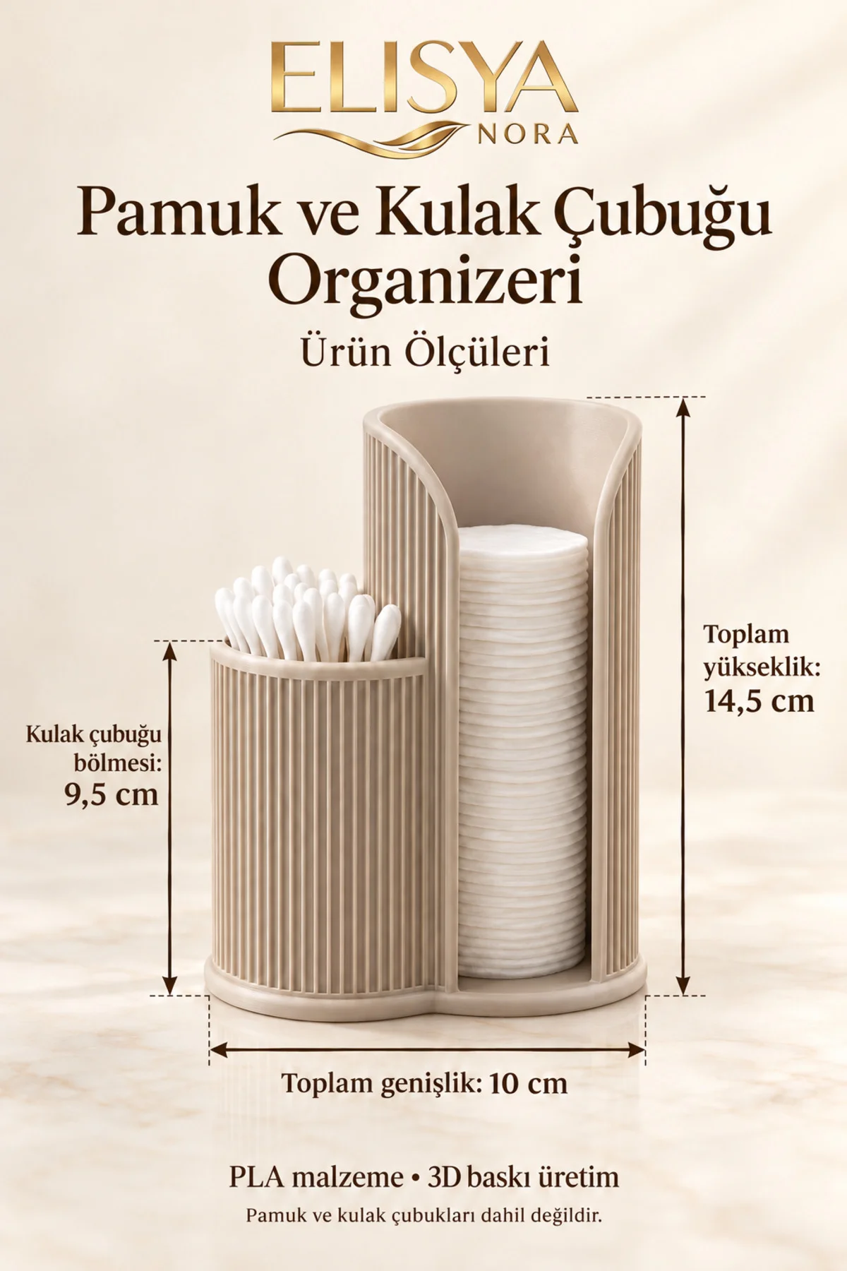 Pamukluk ve Kulak Çubuğu Organizeri İki Bölmeli Banyo Düzenleyici Pamukluk ve Kulak Çubuğu Organizeri İki Bölmeli Banyo Düzenleyici - Görsel 3