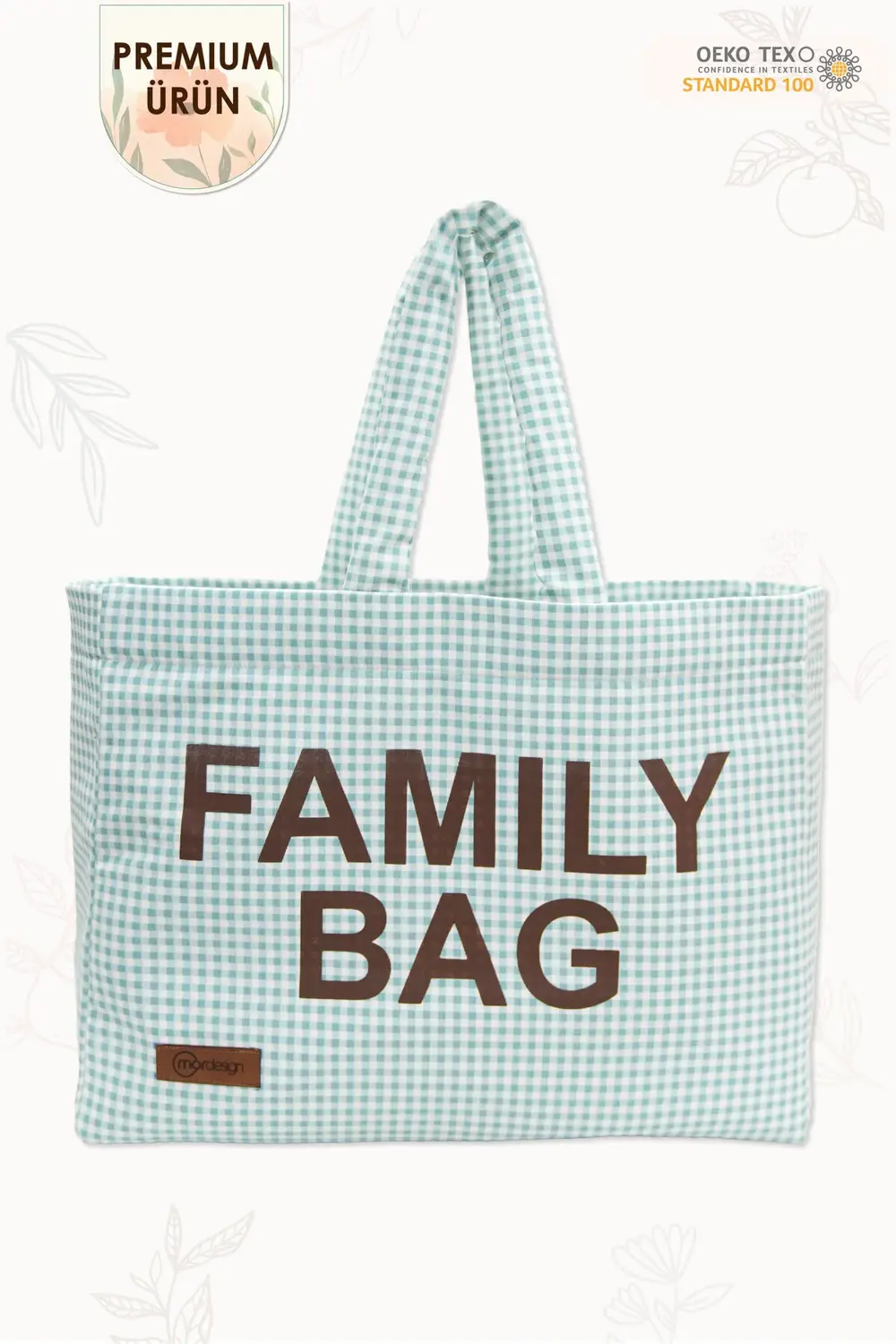 Mordesign Panama Bag, Anne Bebek Bakım Çantası, Sıvı Geçirmez Çanta, Xl Büy