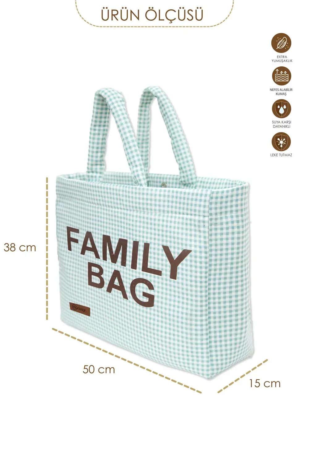 Mordesign Panama Bag, Anne Bebek Bakım Çantası, Sıvı Geçirmez Çanta, Xl Büy