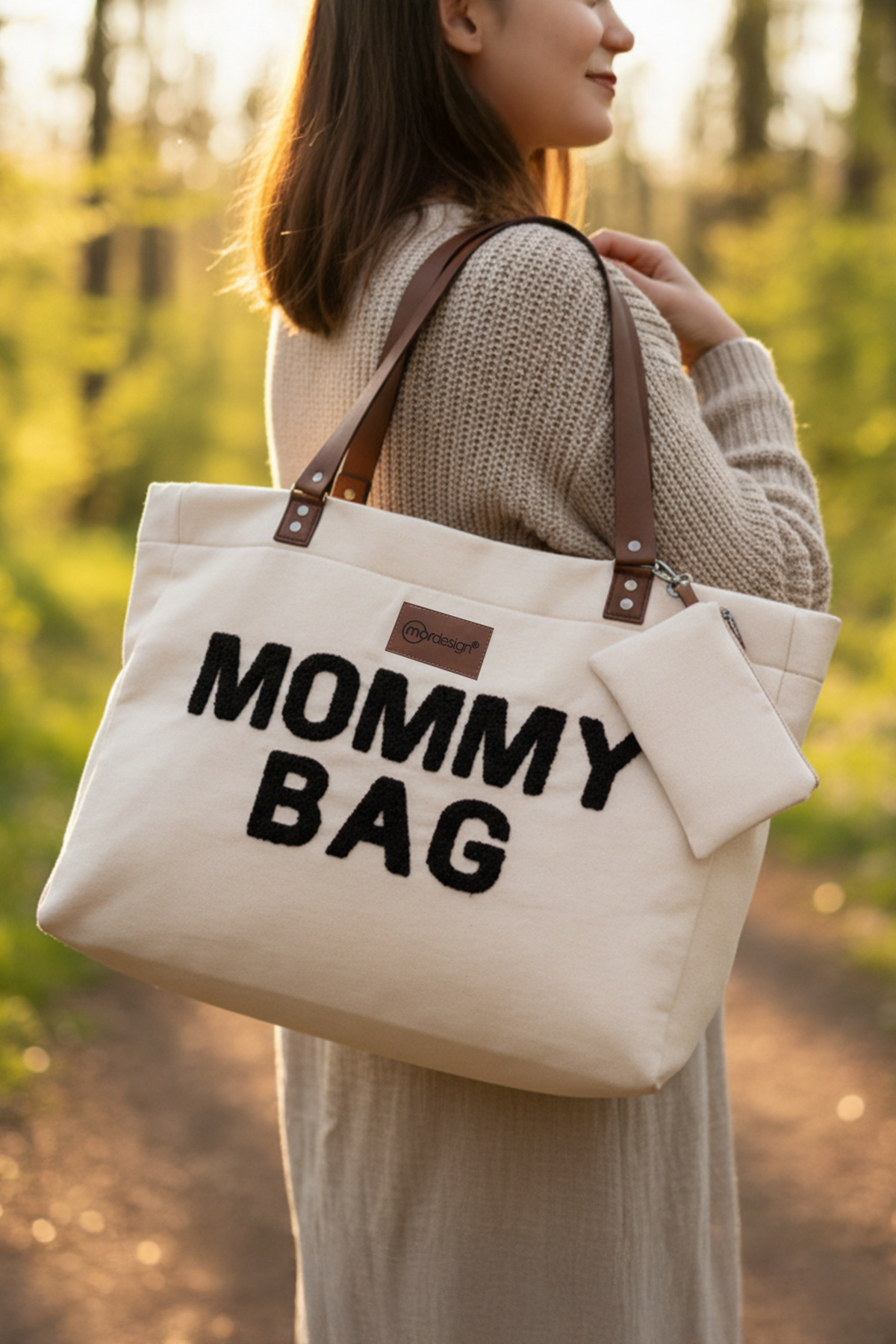 Mordesign Panama Bag,Anne Bebek Bakım Çantası,Mommy Bag,Cüzdan Hediyeli, Xl
