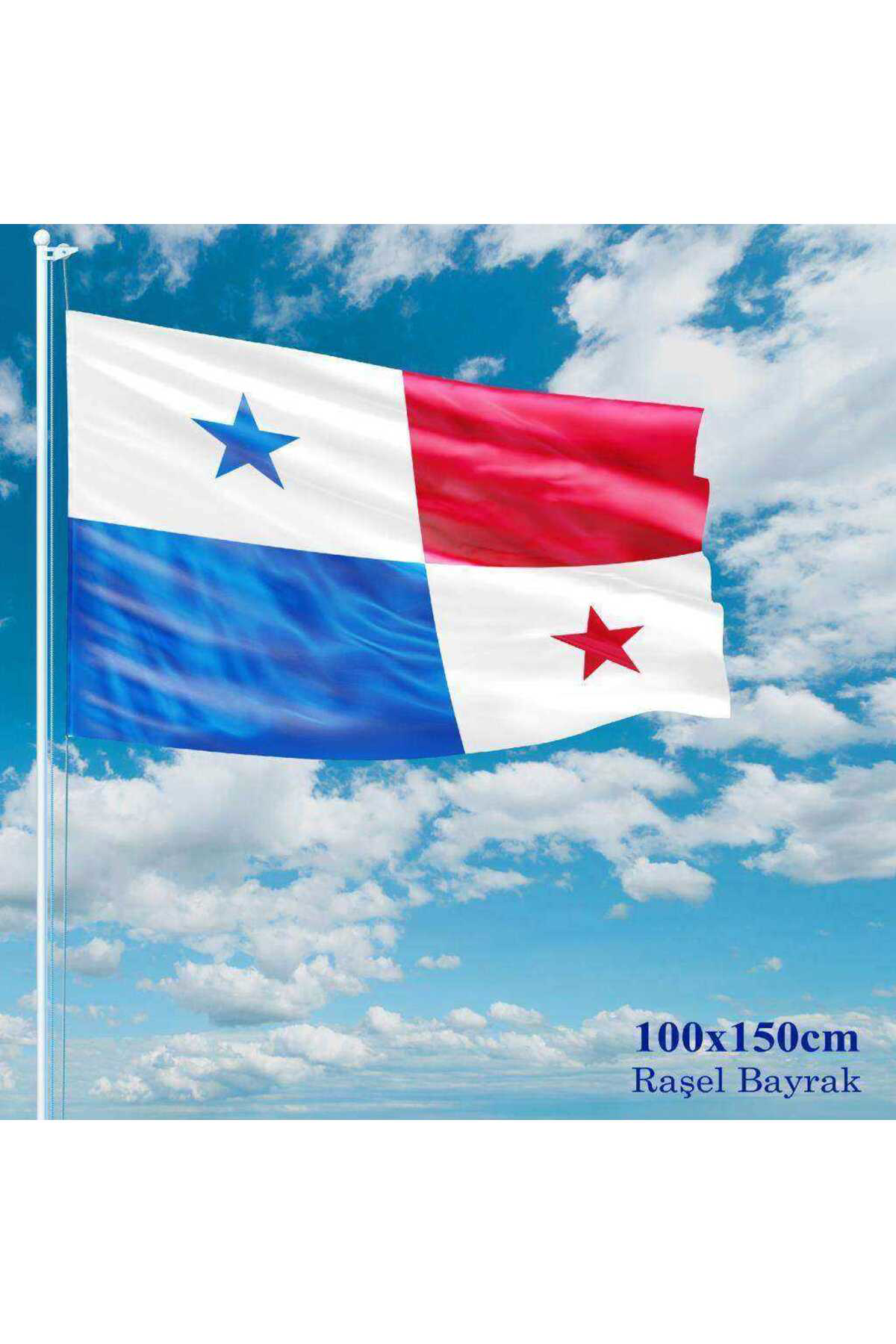 Panama Bayrağı - 100x150 cm (1 metre x 1,5 metre) - Raşel Kumaş