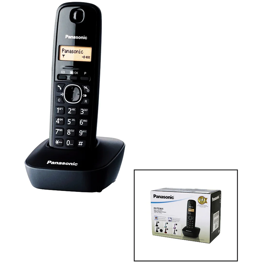 Panasonic Kx-tg1611 Siyah - Oval Kablosuz Dijital Telsiz Telefon 
