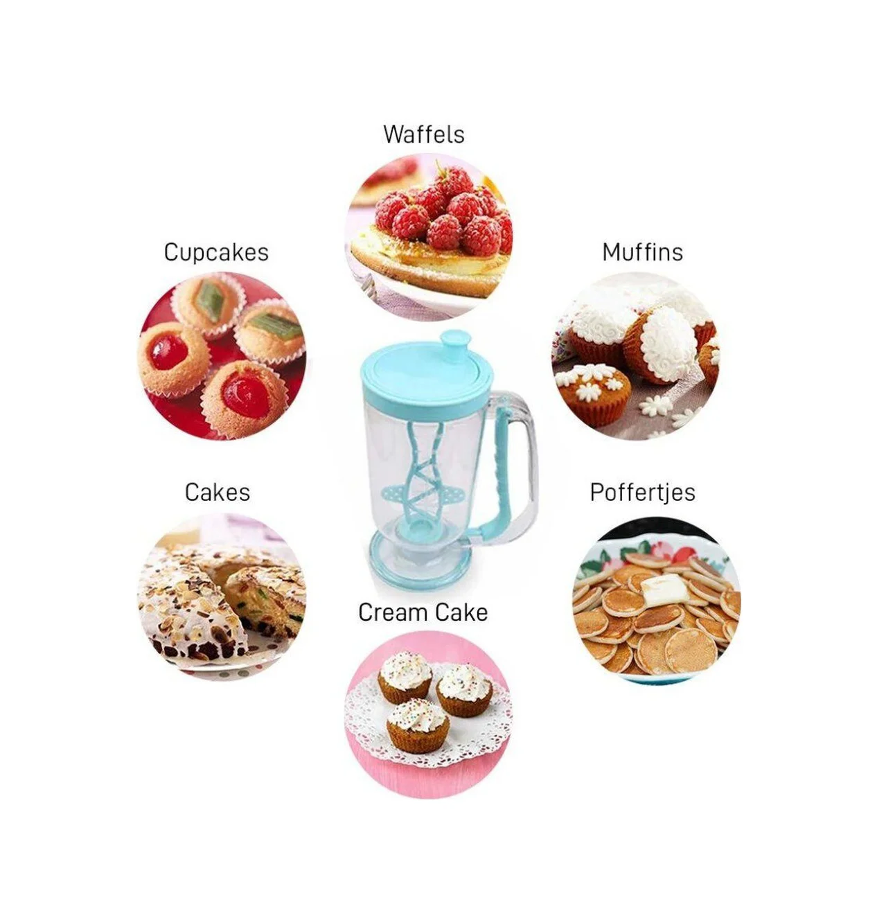Pancake Machine Mikser Krep Makinesi Hamur Dağıtıcı Mekanizmalı Diğer