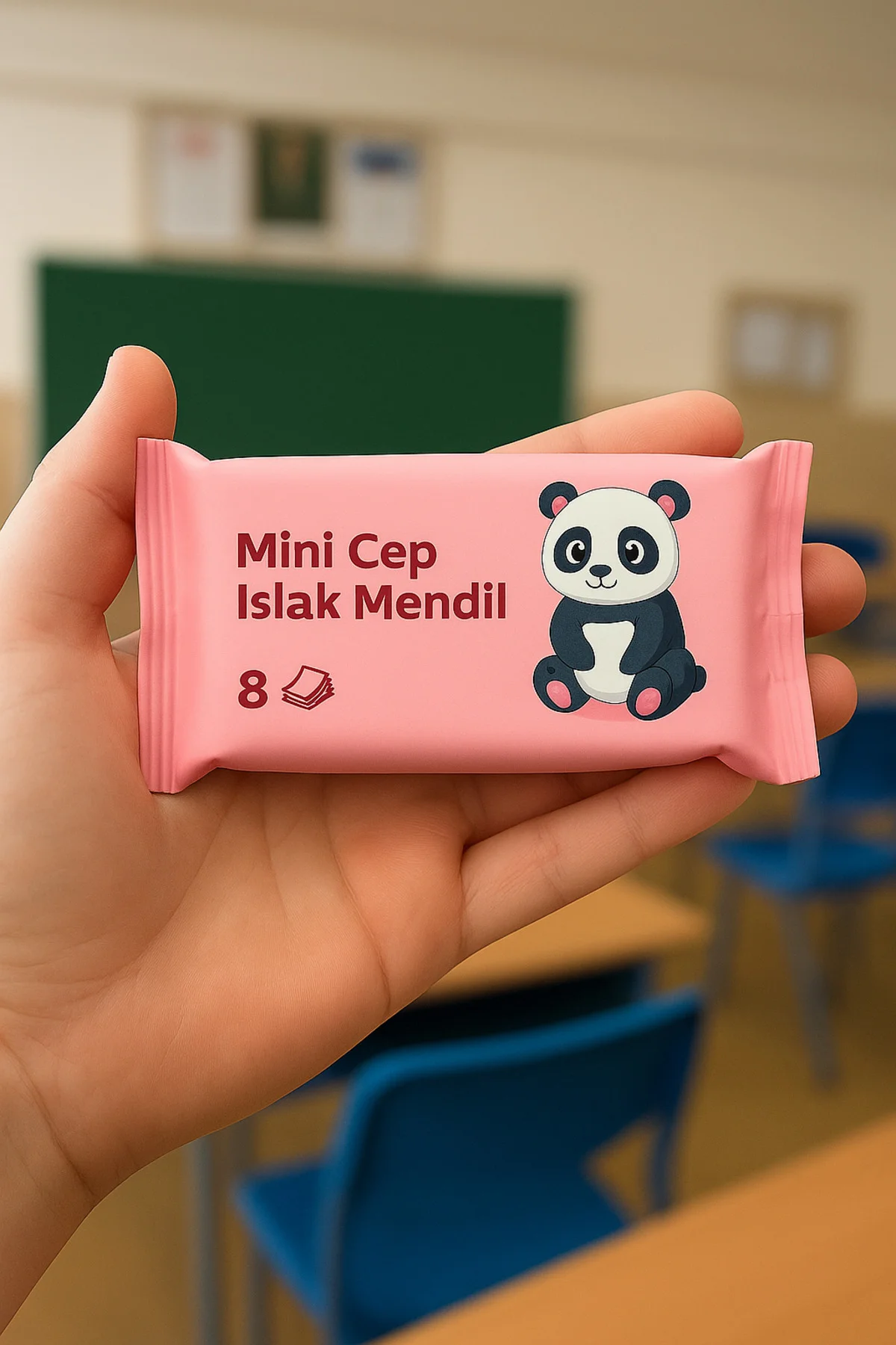 Panda Desenli Mini Islak Mendil 1 Adet • 8’li Cep Boy • Çocuklar İçin 🐼✨ Panda Desenli Mini Islak Mendil 1 Adet • 8’li Cep Boy • Çocuklar İçin 🐼✨