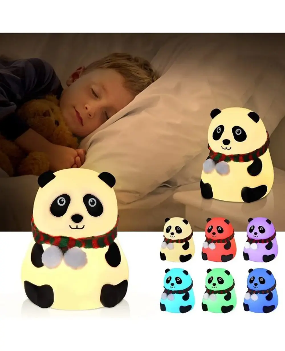 Panda Gece Lambası Çocuklar için Gece Işıkları Dokunmatik Sensörl Panda Gece Lambası Çocuklar için Gece Işıkları Dokunmatik Sensörl