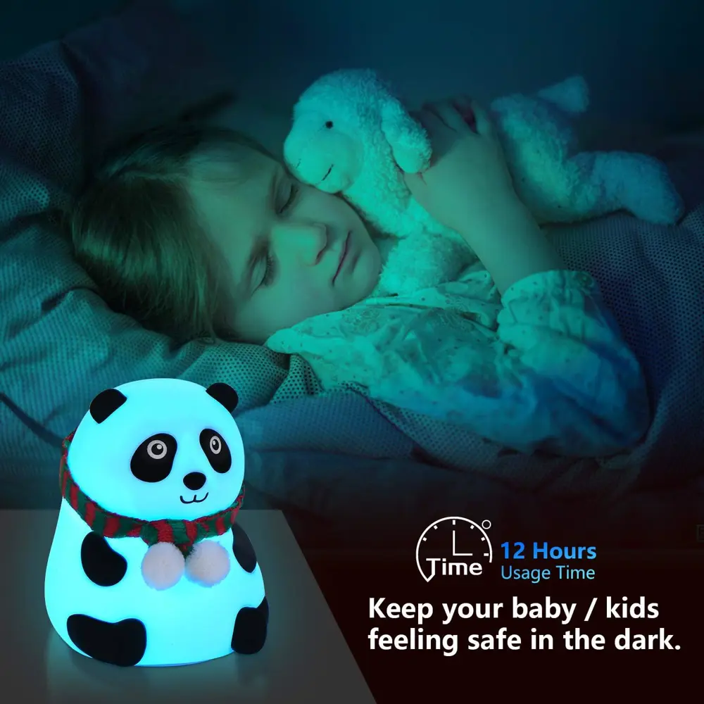 Panda Gece Lambası Çocuklar için Gece Işıkları Dokunmatik Sensörl Panda Gece Lambası Çocuklar için Gece Işıkları Dokunmatik Sensörl