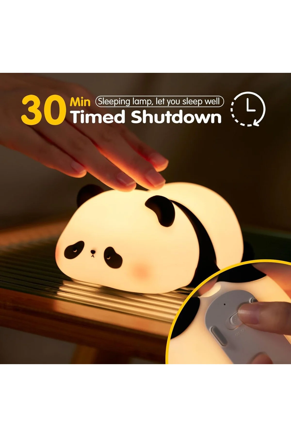 Panda Gece Lambası, LED Yumuşacık Sevimli Lamba, Çocuklar için Ge