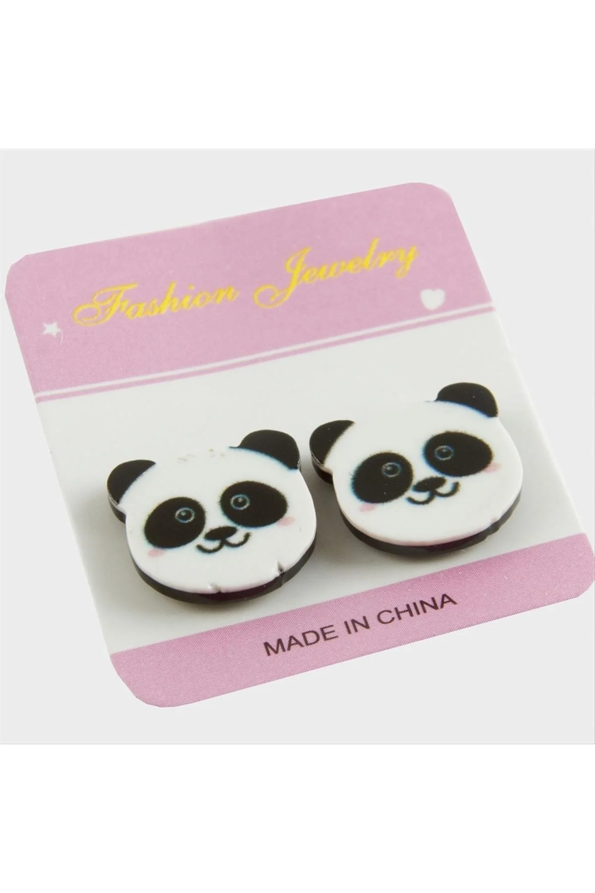 Panda Mıknatıslı Plastik Çocuk Küpesi