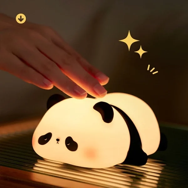 Panda Tasarımlı Renk Değiştirebilen Dokunmatik Gece Lambası