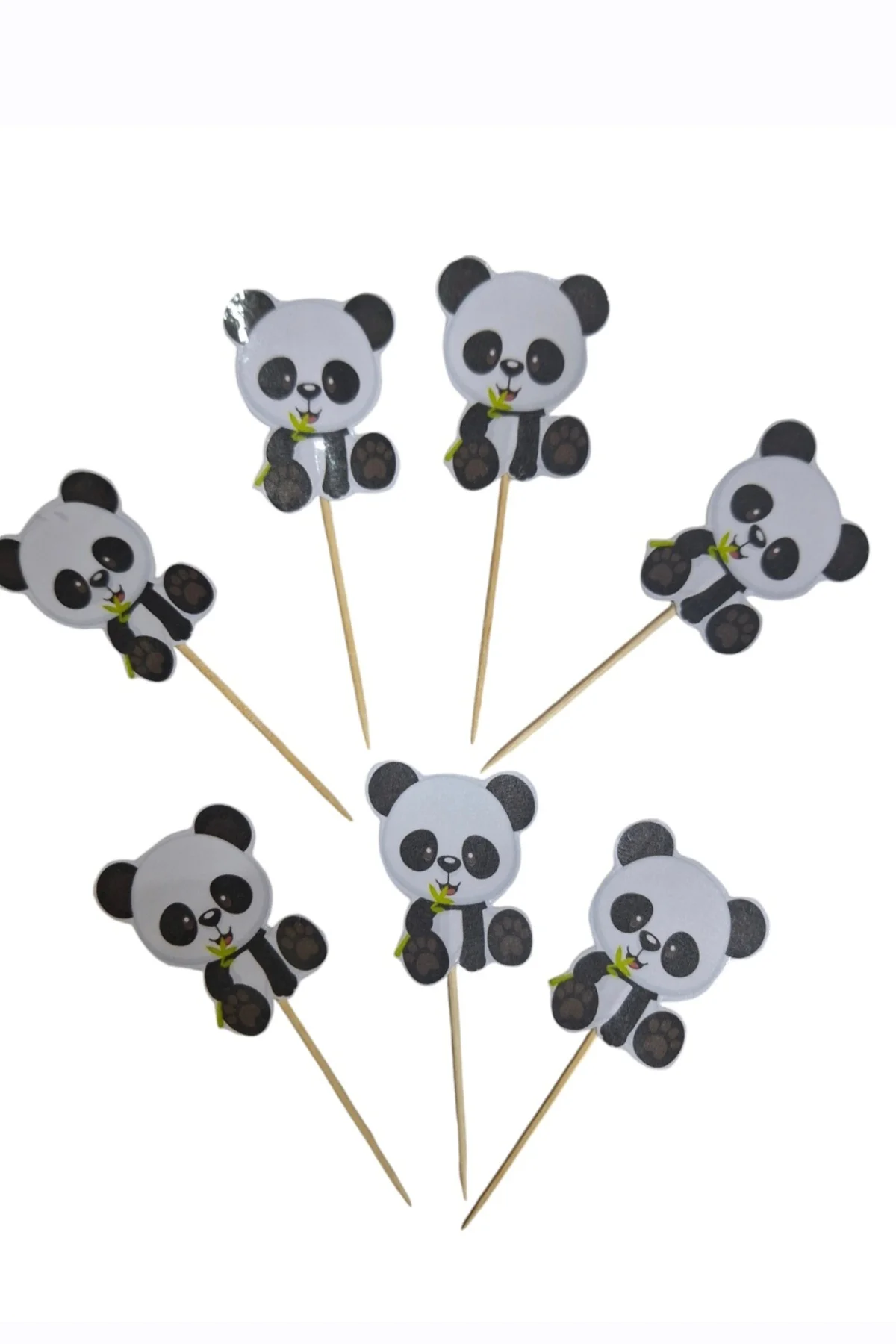 Panda Temalı Doğum Günü Kürdanı, Pasta Süsü 15 Li
