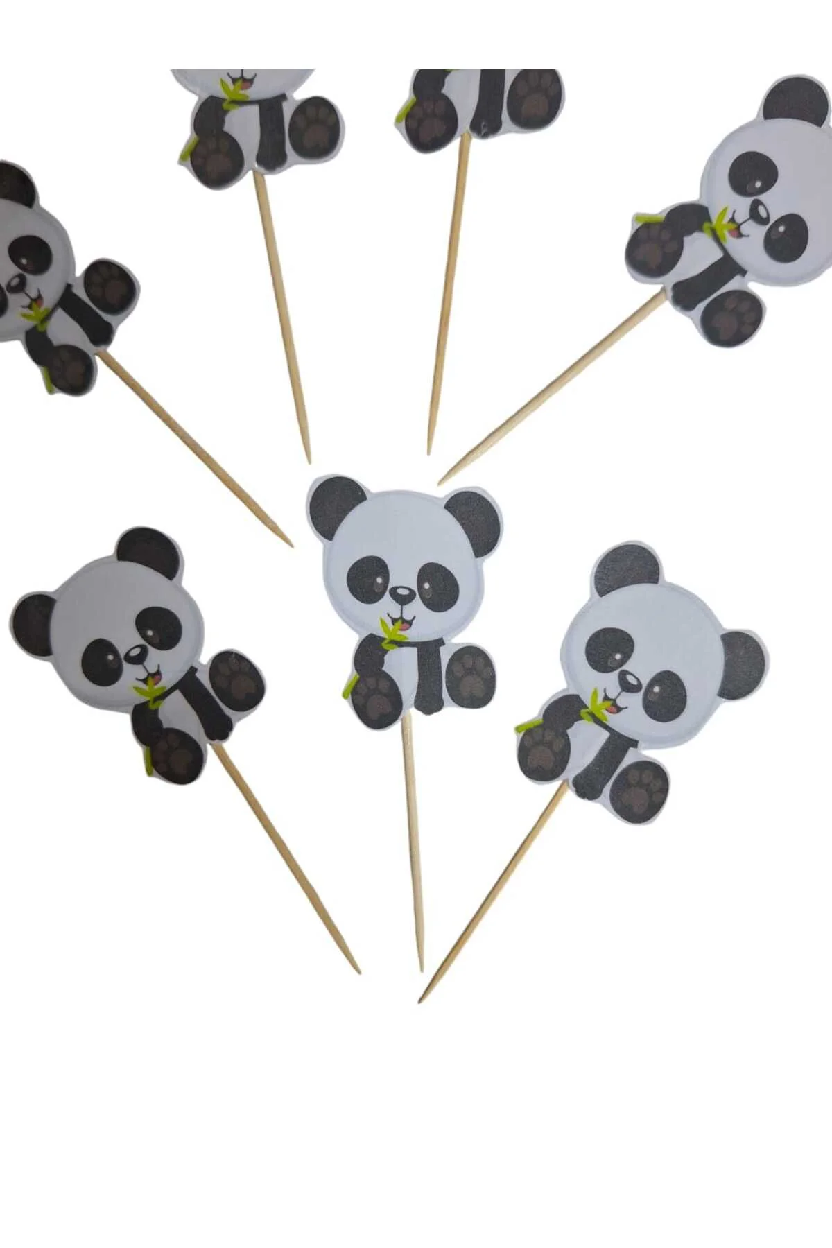 Panda Temalı Doğum Günü Kürdanı, Pasta Süsü 15 Li