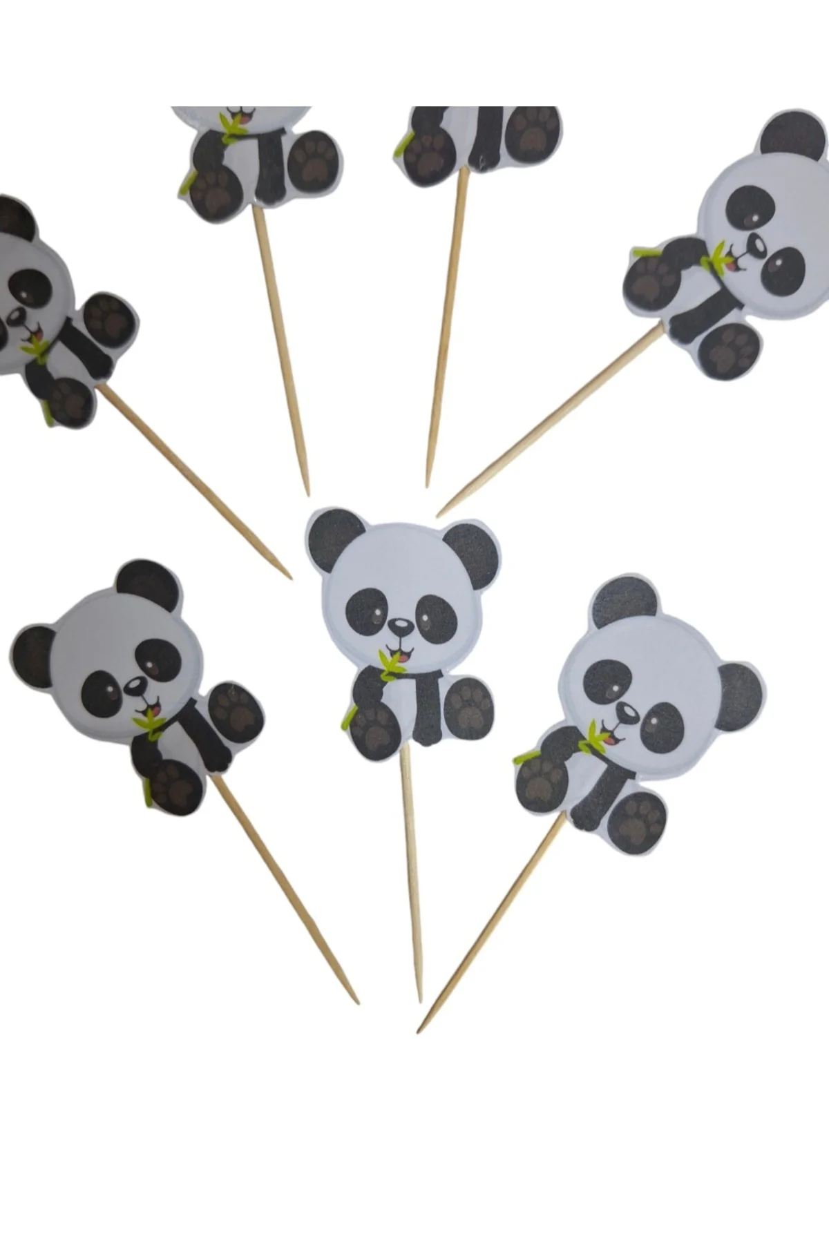 Panda Temalı Doğum Günü Kürdanı, Pasta Süsü 15 Li