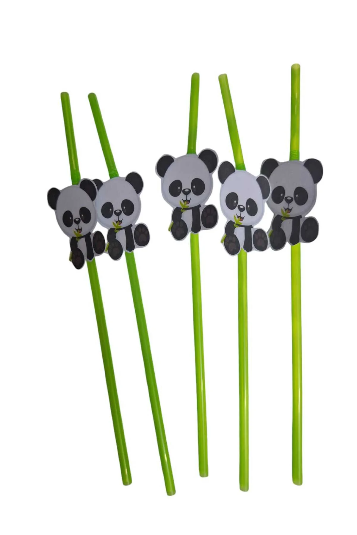 PANDA TEMALI DOĞUM GÜNÜ PİPETİ 10 ADET