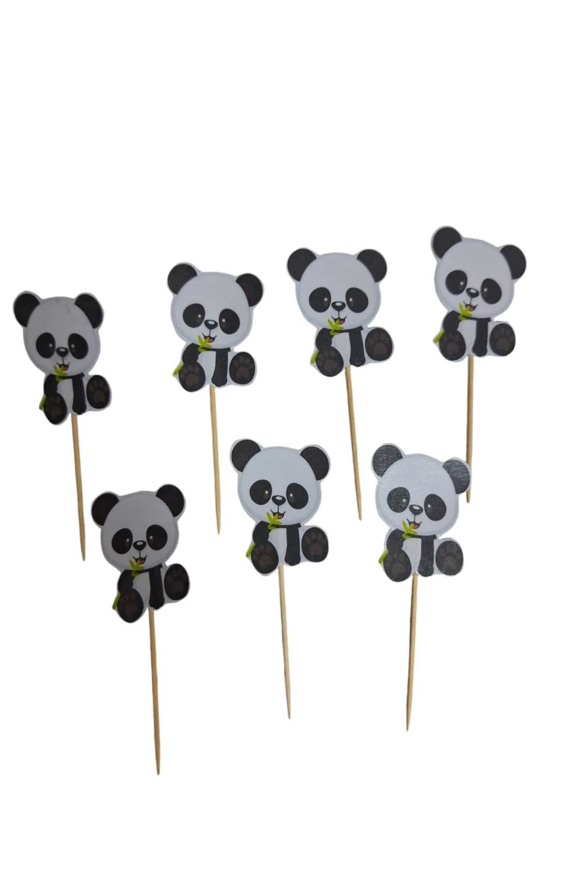 Panda Temalı Doğum Günü Kürdanı, Pasta Süsü 15 Li