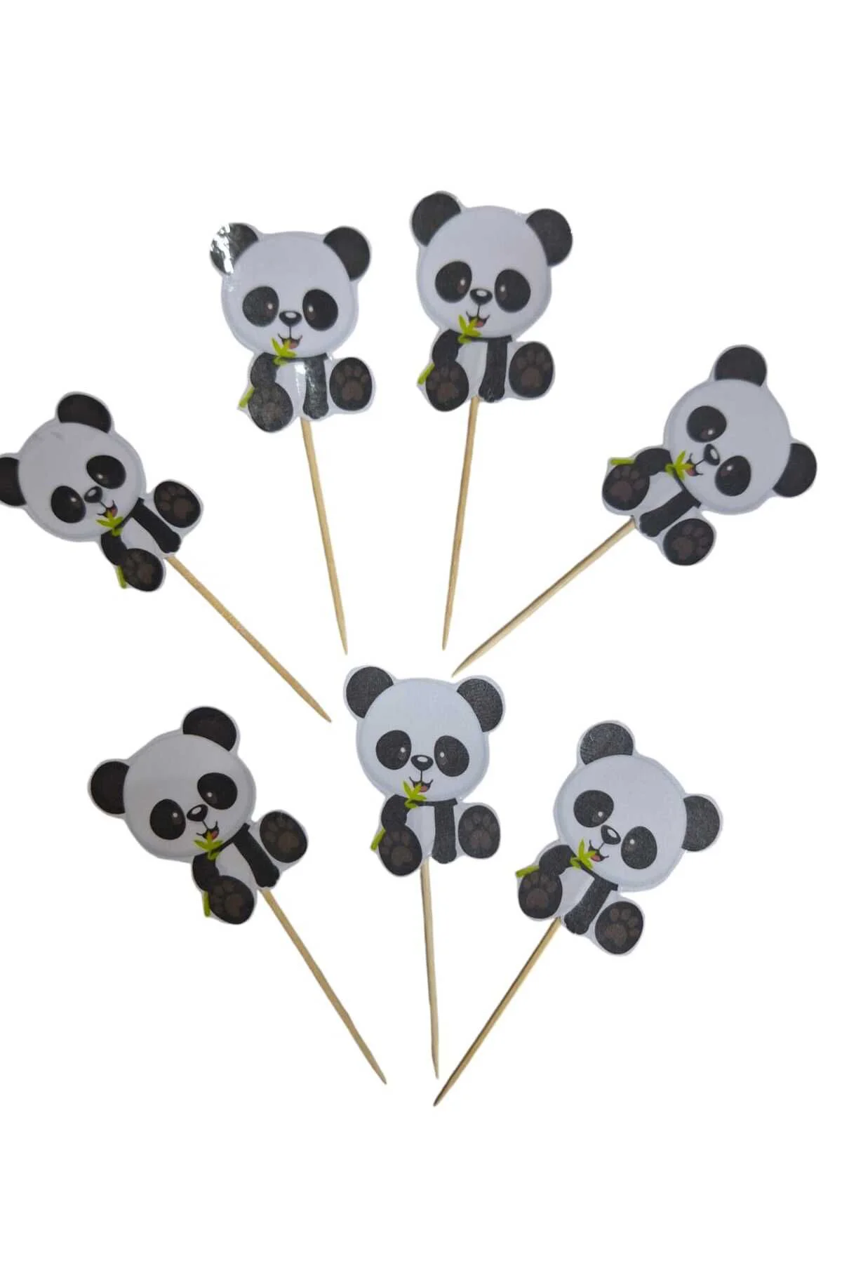 Panda Temalı Doğum Günü Kürdanı, Pasta Süsü 15 Li