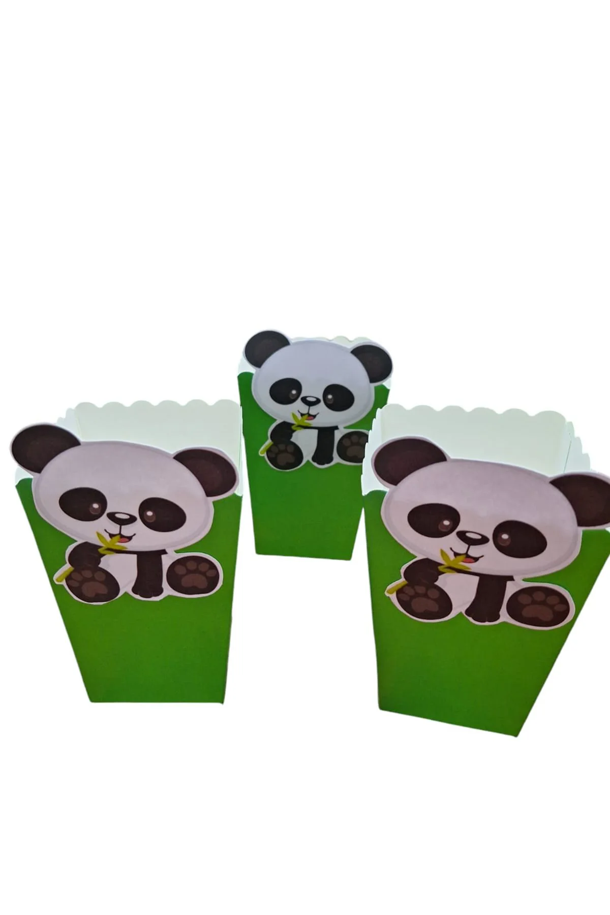 PANDA TEMALI POP CORN MISIR KUTUSU 8 Lİ