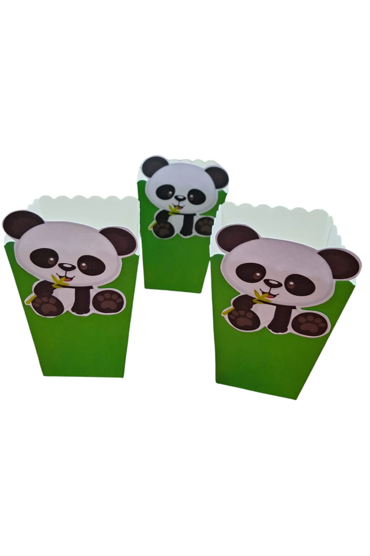 PANDA TEMALI POP CORN MISIR KUTUSU 8 Lİ