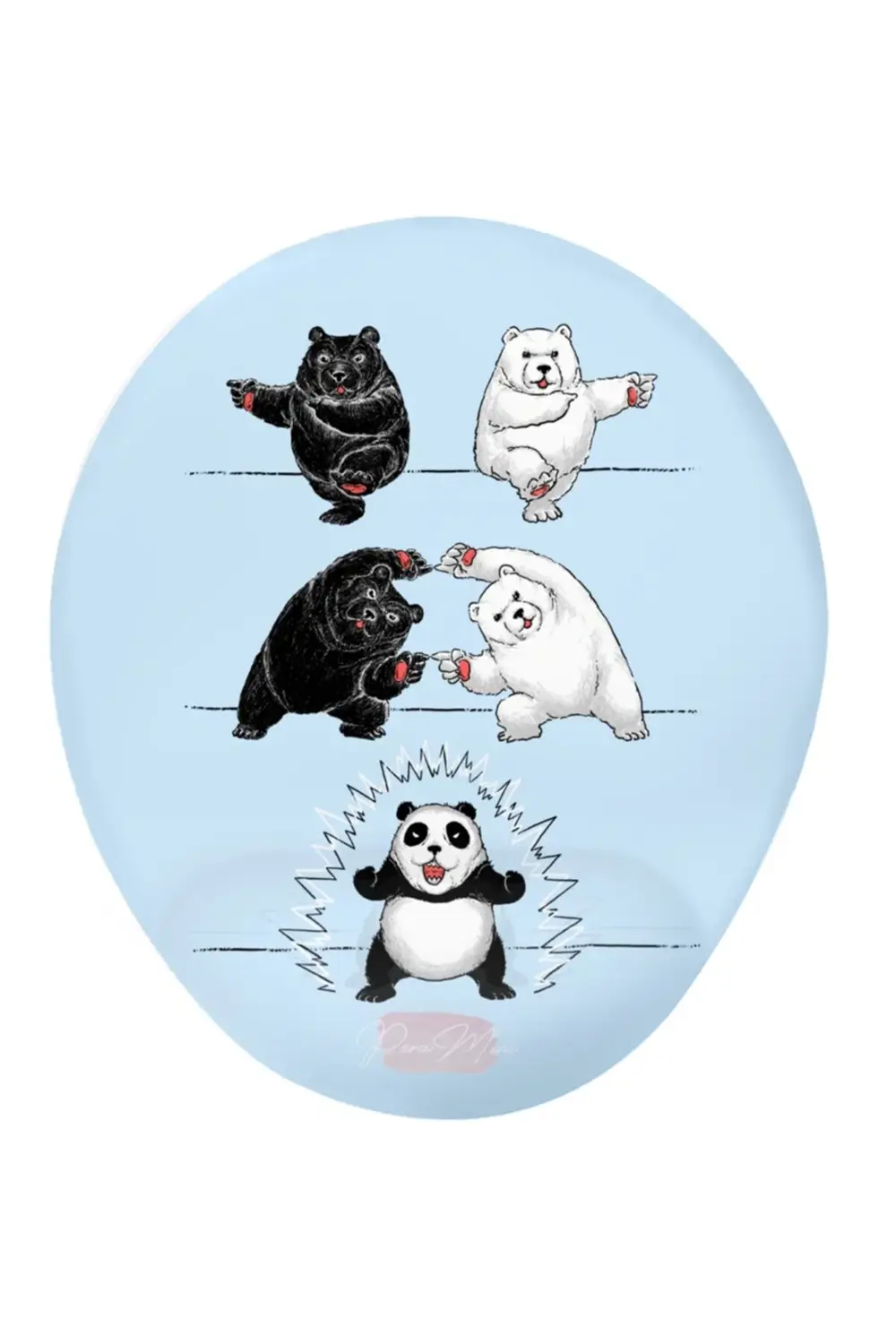Pandalar Nasıl Oluşur Baskılı Bilek Destekli Mouse Pad