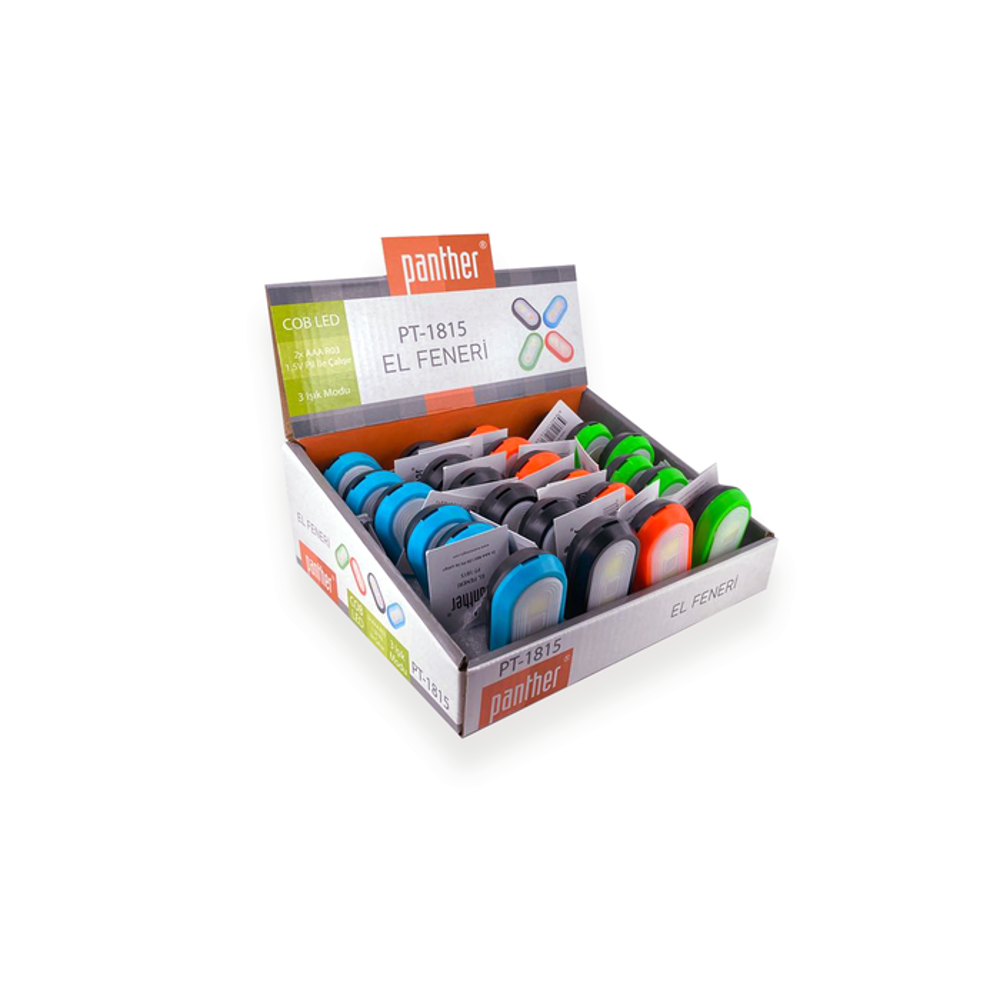 Panther PT-1815 COB LED El Feneri | Pilli Mini Dokunmatik Fener