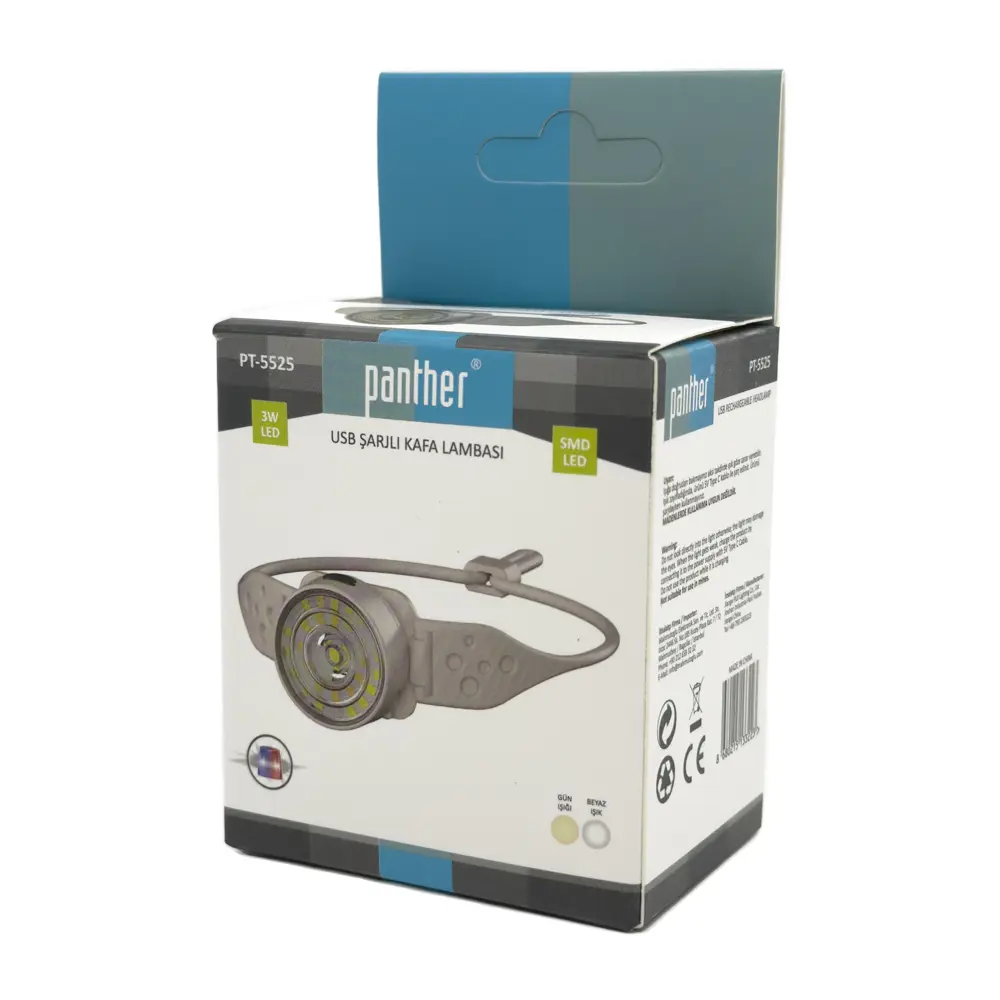 Panther PT-5525 USB Şarjlı Kafa Lambası 800 Lumen