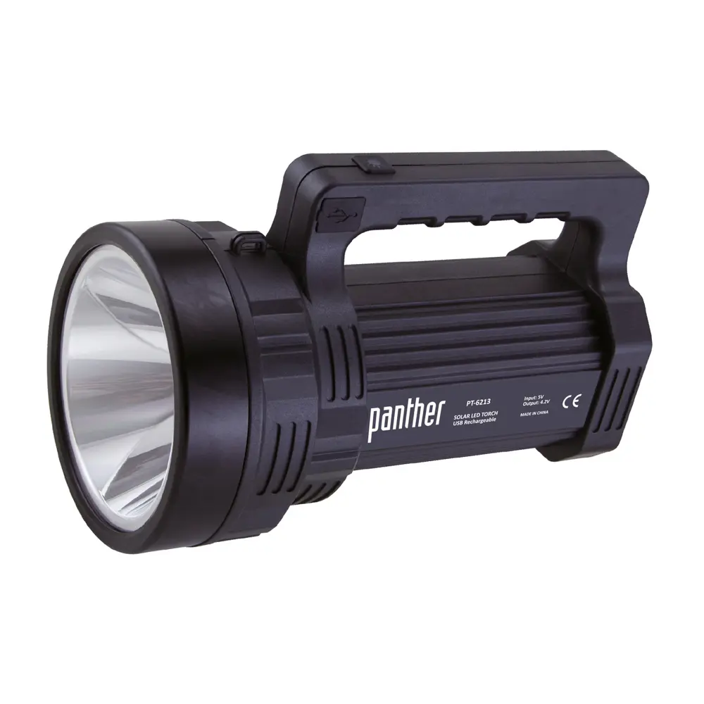 Panther Pt-6213 Usb Şarjlı Solar El Feneri | 2000 Lumen Powerbank