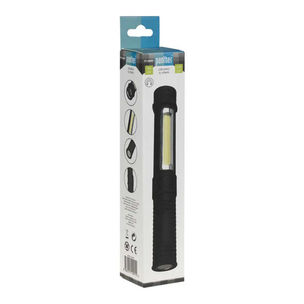 PANTHER PT-6909 USB ŞARJLI EL FENERİ PANTHER PT-6909 USB ŞARJLI EL FENERİ