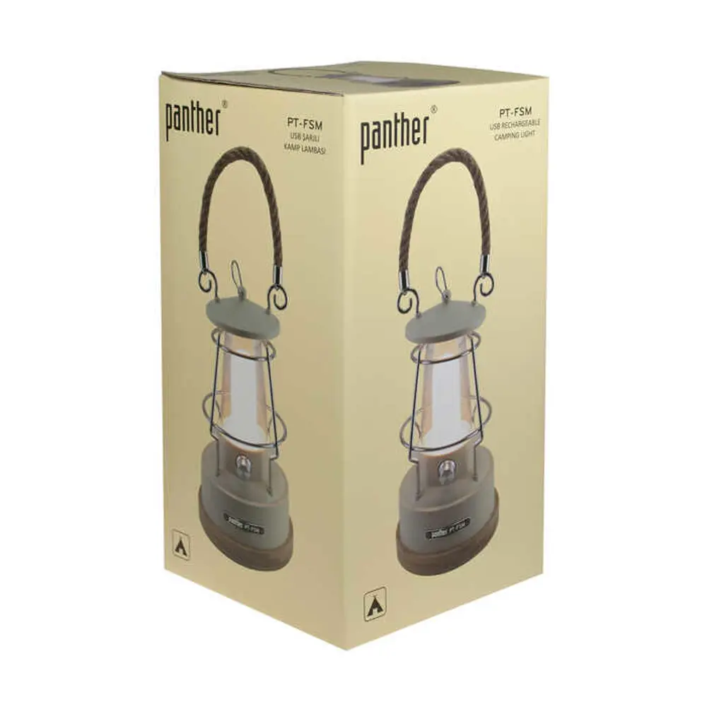 Panther PT-FSM USB Şarjlı Kamp Lambası | Retro Tasarım Dimmerli L