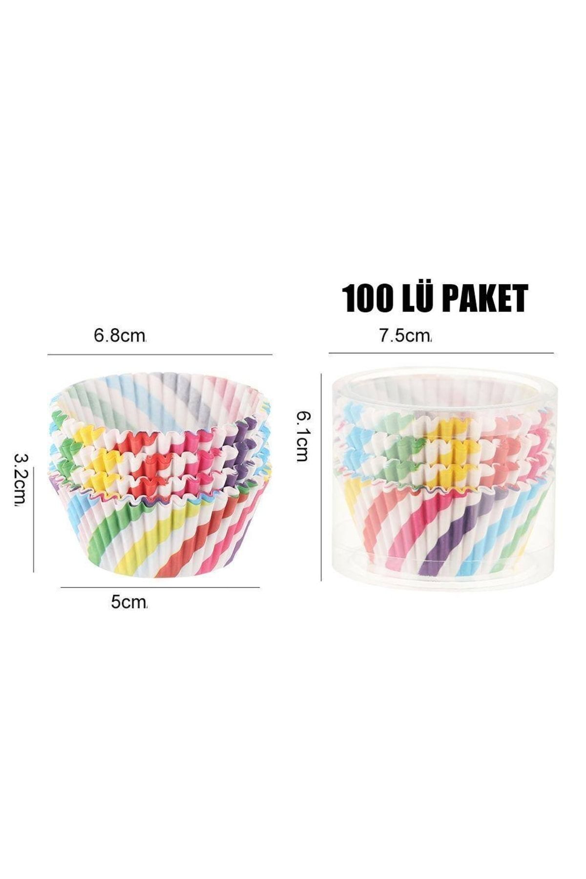 Transformacion Paolelli Yağ Geçirmez Kağıt Kek Muffin Kalıbı 100 Adet