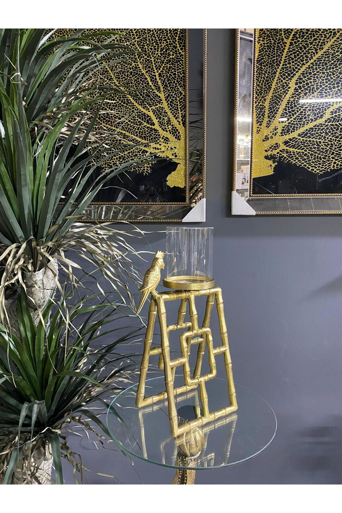 Vitale Papağanlı Gold 43 Cm Mumluk