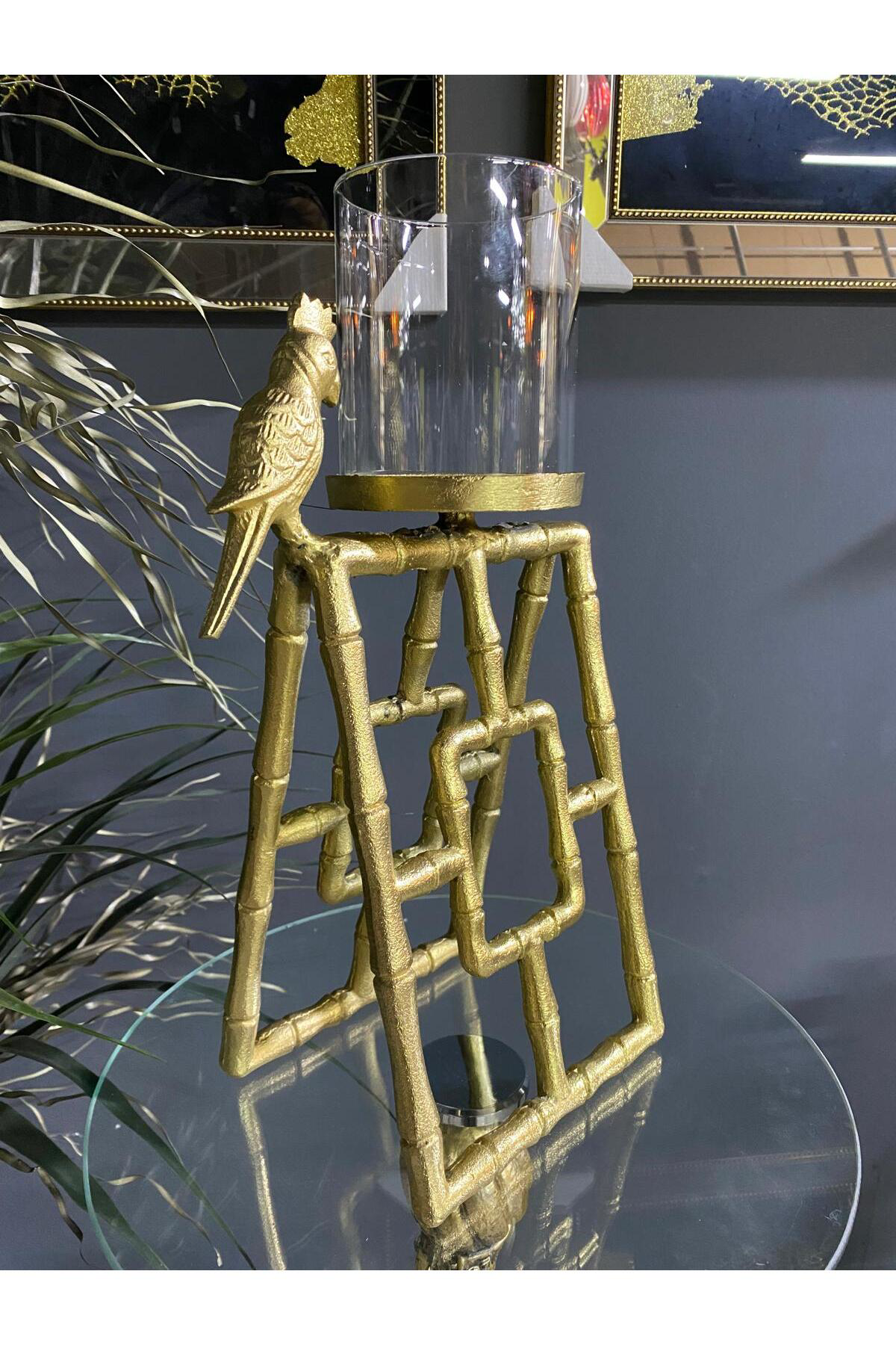 Vitale Papağanlı Gold 43 Cm Mumluk